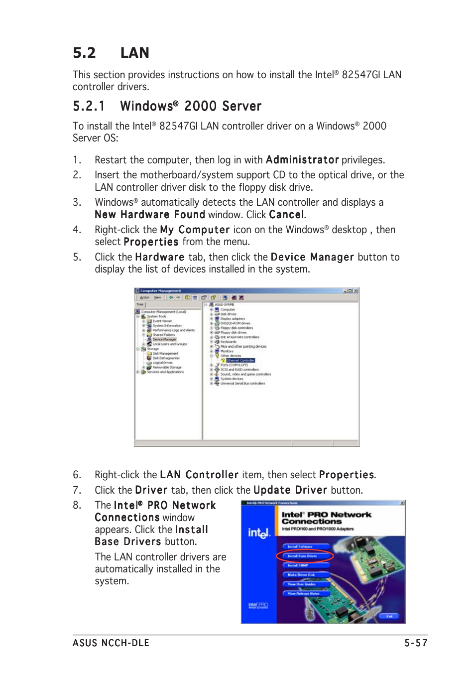 2 lan, 1 windows windows windows windows windows, 2000 server | Asus NCCH-DLE User Manual | Page 169 / 180