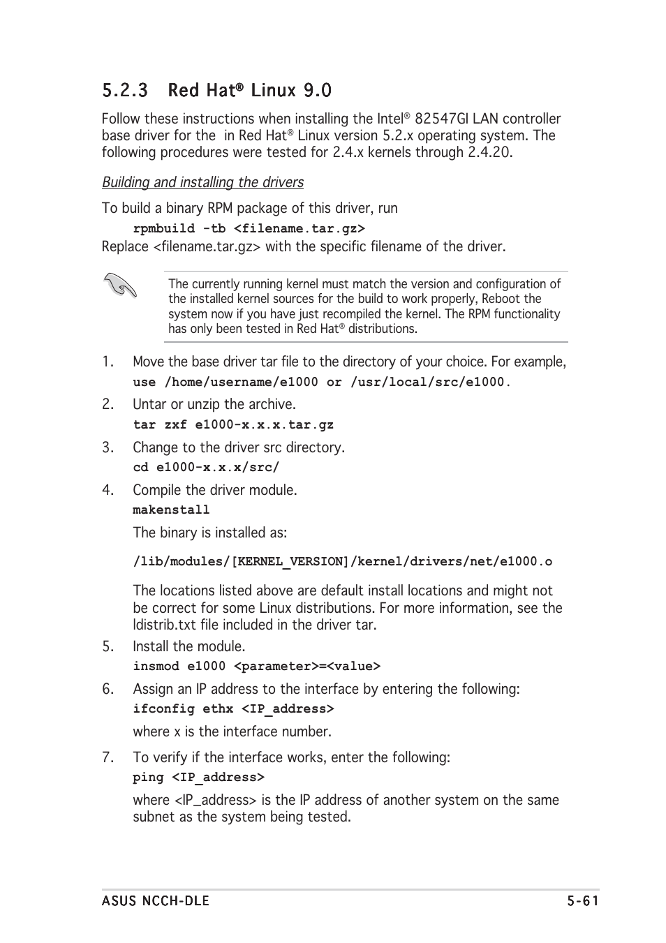 3 red hat red hat red hat red hat red hat, Linux 9.0 | Asus NCCH-DLE User Manual | Page 173 / 180