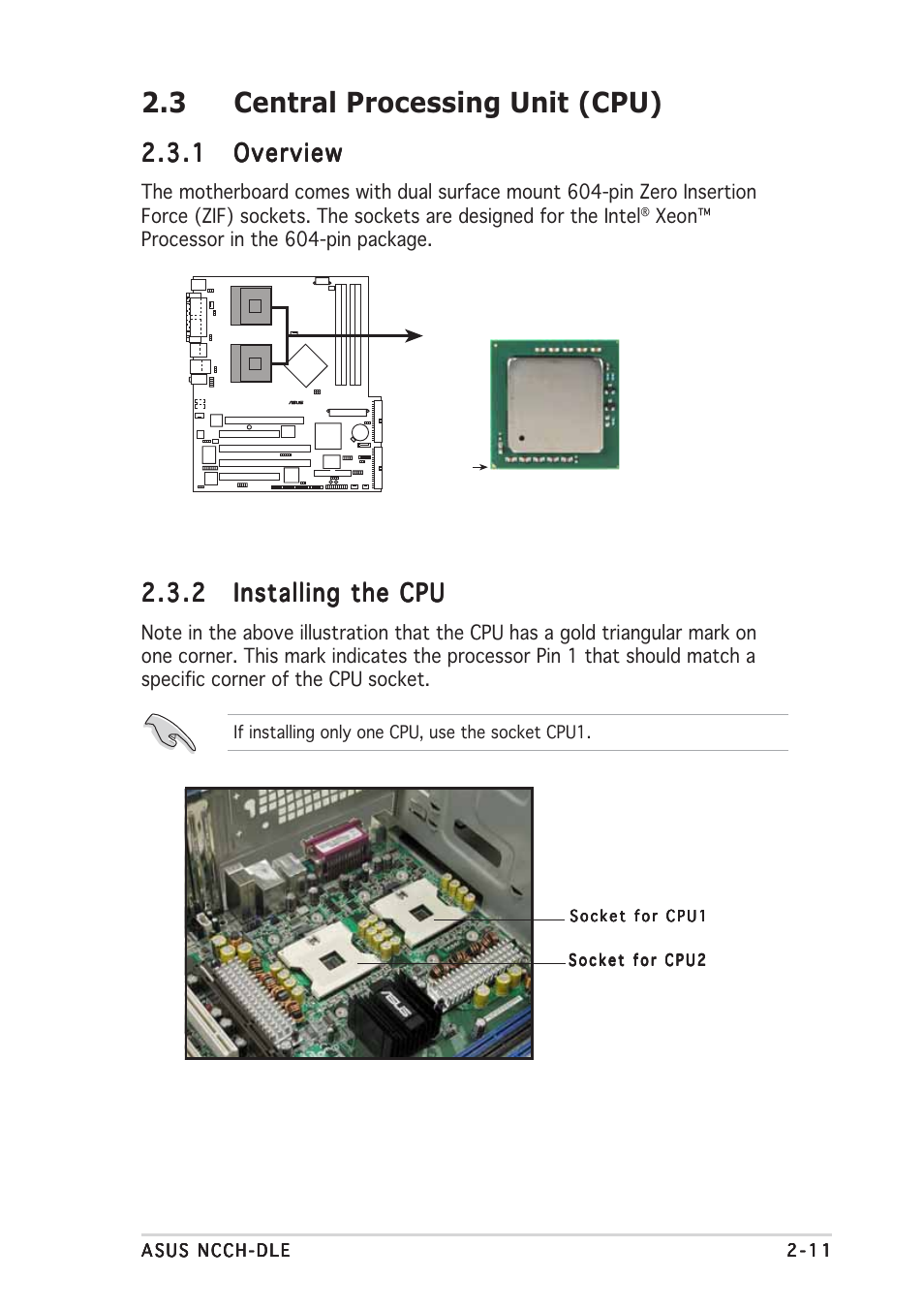 3 central processing unit (cpu), 1 overview overview overview overview overview | Asus NCCH-DLE User Manual | Page 31 / 180