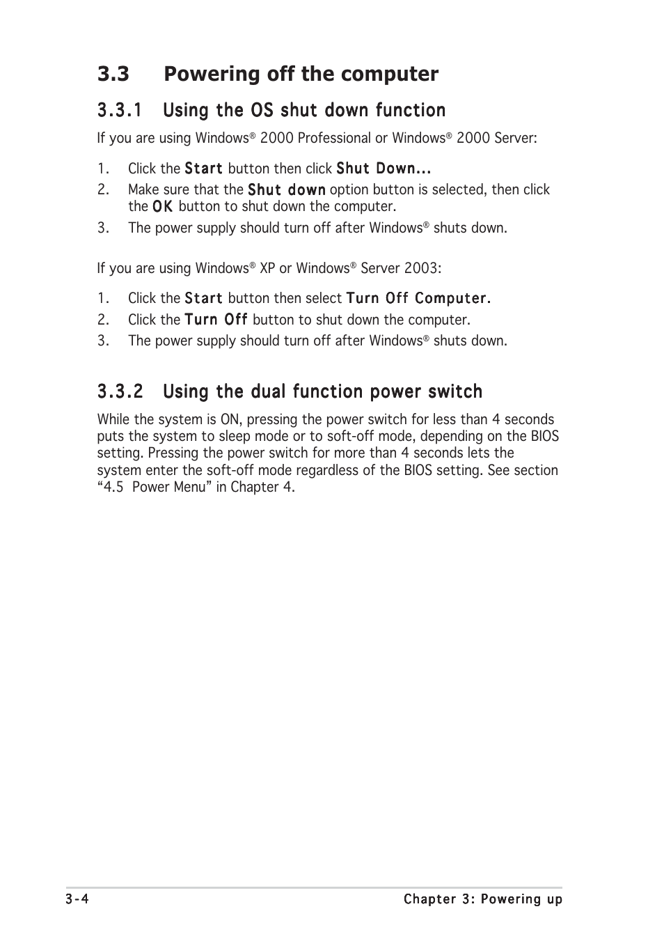 3 powering off the computer | Asus NCCH-DLE User Manual | Page 60 / 180