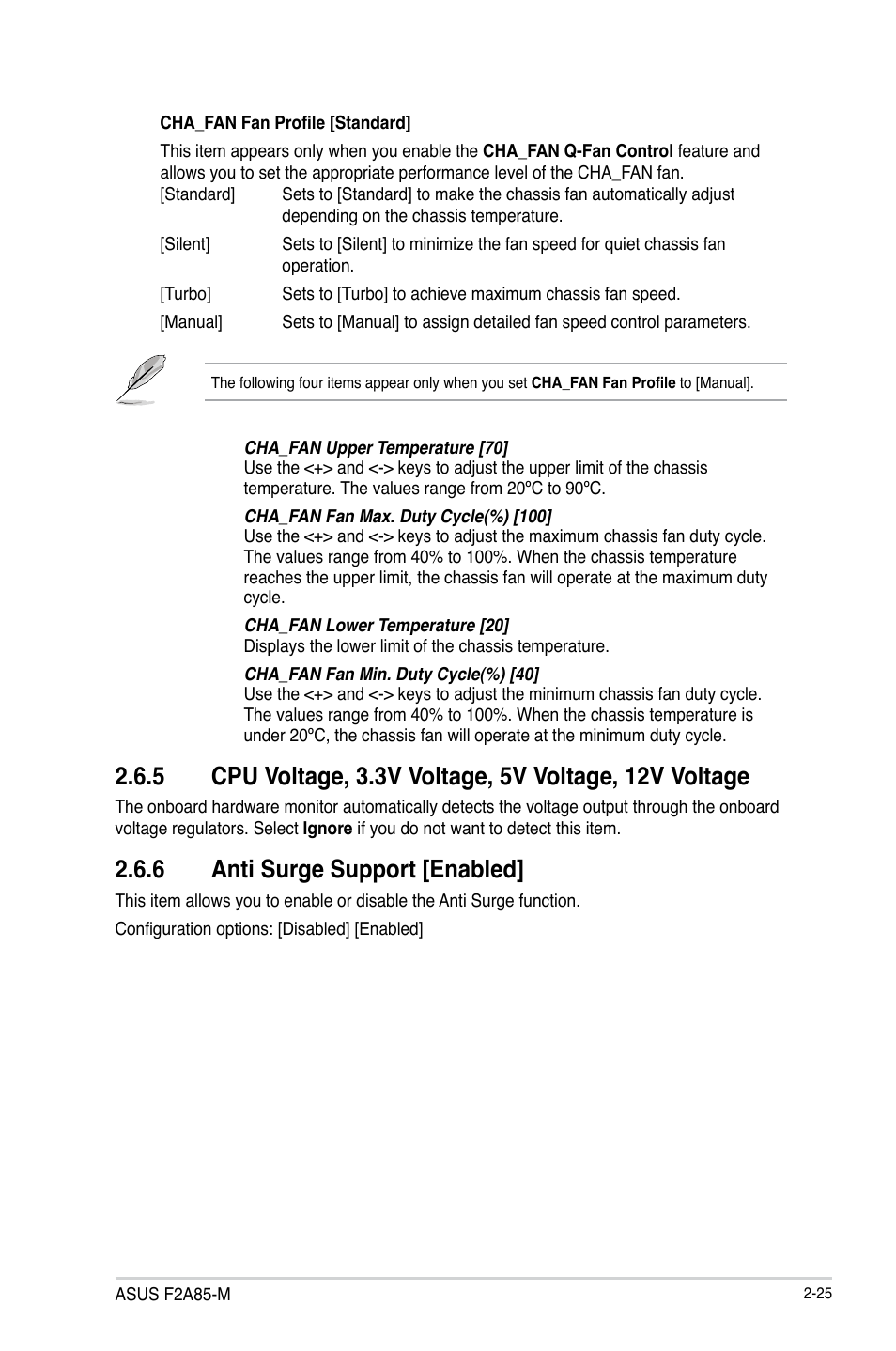 6 anti surge support [enabled, Anti surge support [enabled] -25 | Asus F2A85-M User Manual | Page 73 / 86