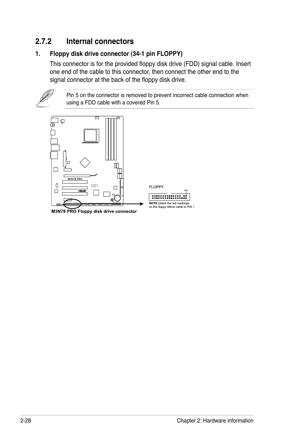 2 internal connectors, Internal connectors -28 | Asus M3N78 Pro User Manual | Page 52 / 168