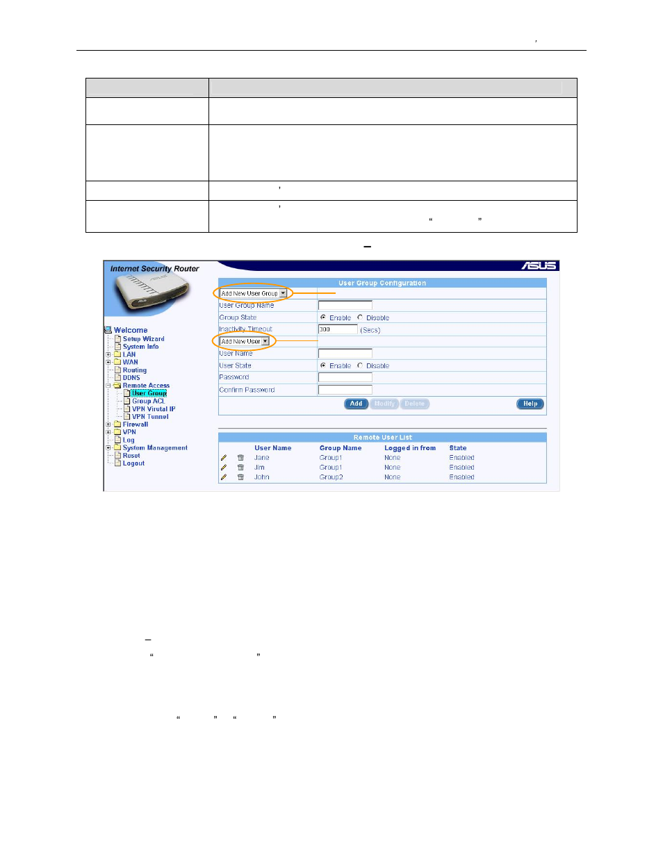 3 add a user group and/or a user | Asus SL1000 User Manual | Page 126 / 167