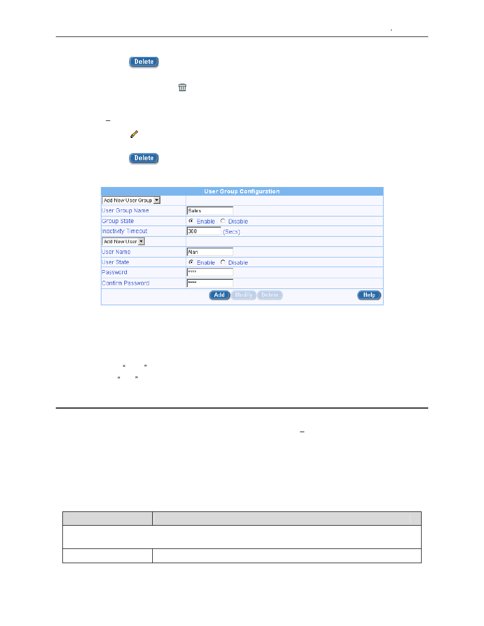 6 user group and users configuration example, 3 configure group acl rules, 1 group acl specific configuration parameters | Asus SL1000 User Manual | Page 128 / 167