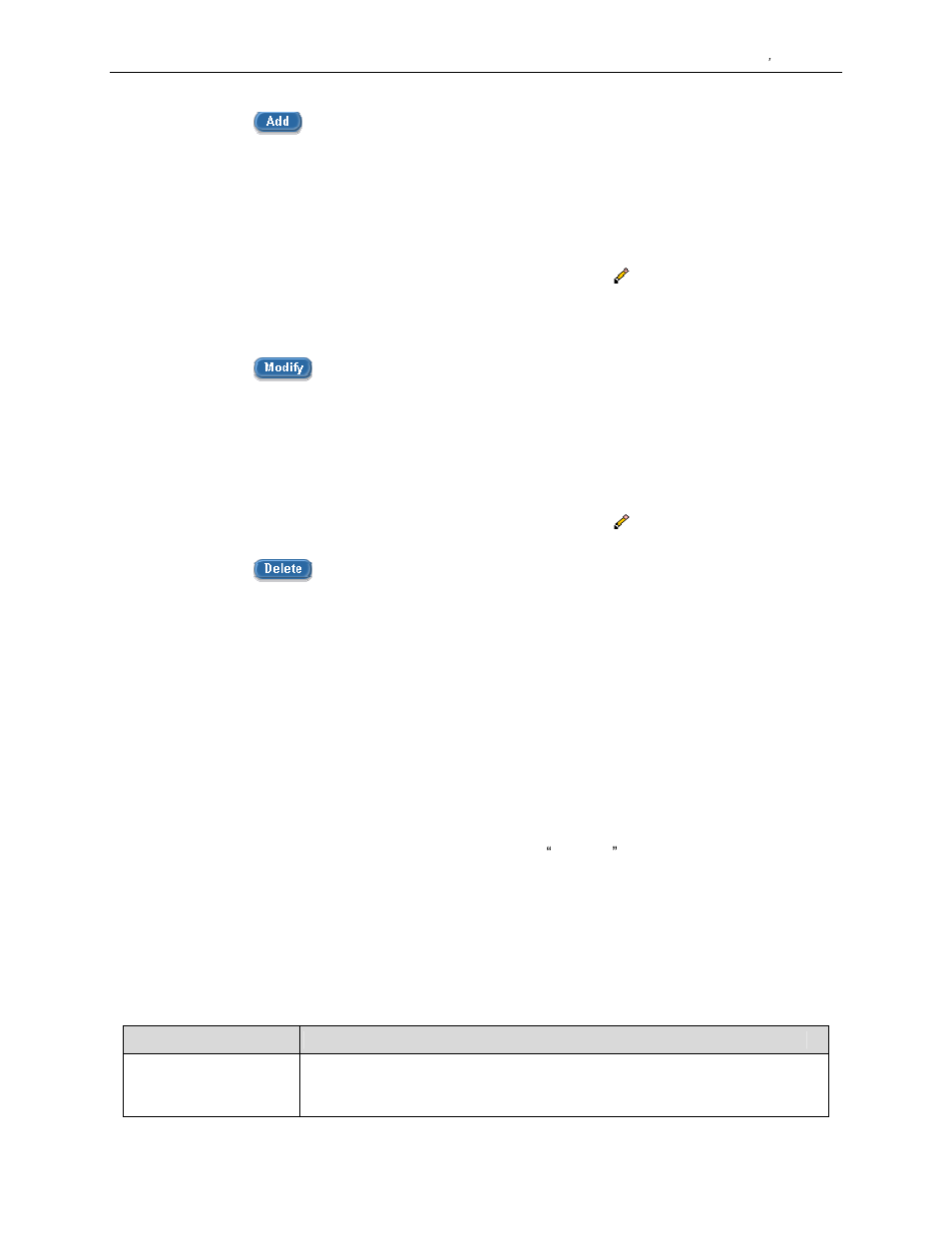 4 modify a service, 5 delete a service, 6 view configured services | 3 configuring dos settings, 1 dos protection configuration parameters | Asus SL1000 User Manual | Page 80 / 167