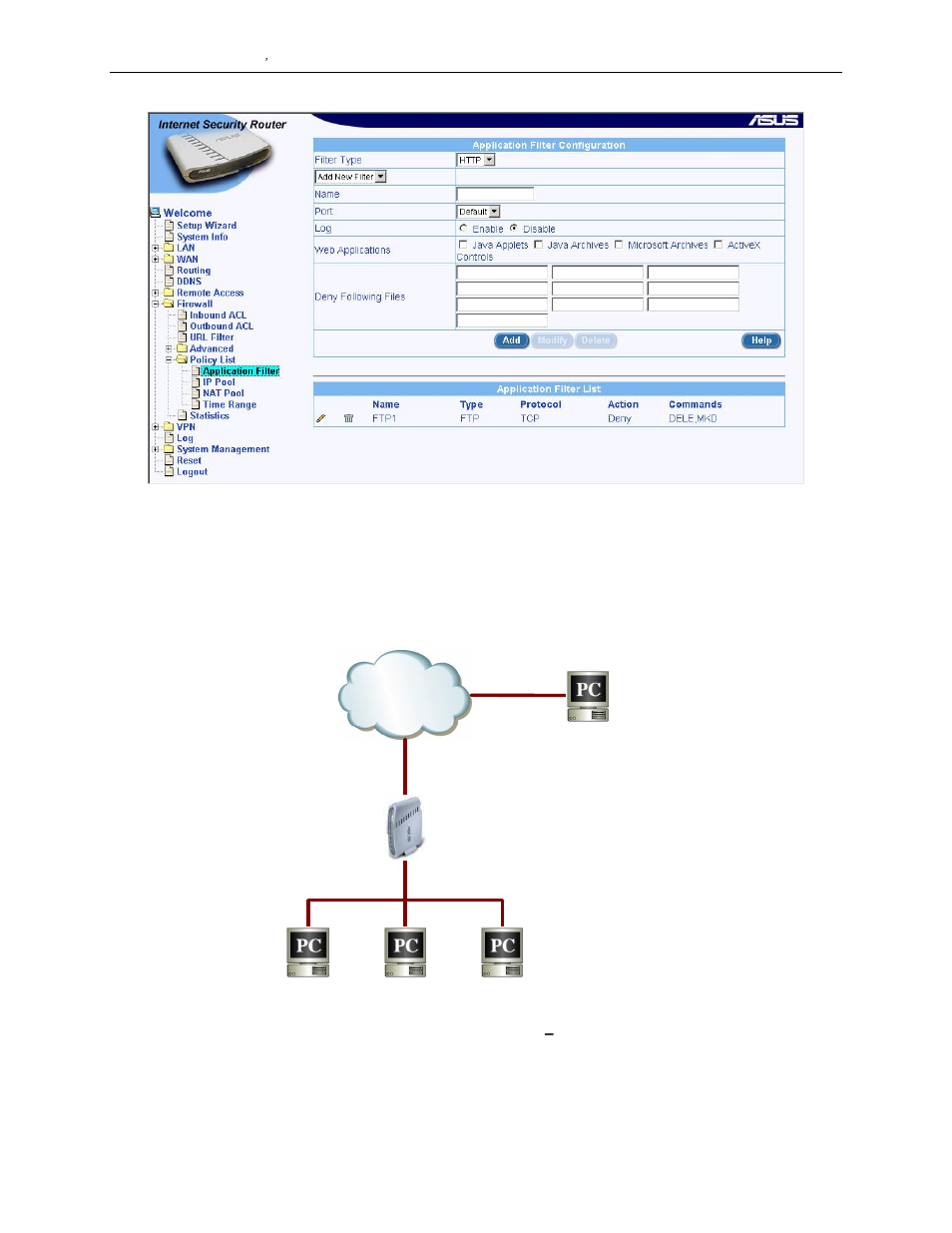 3 add an application filter | Asus SL1000 User Manual | Page 85 / 167