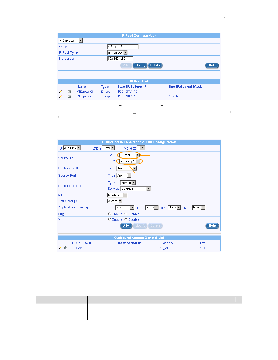 3 configuring nat pool, 1 nat pool configuration parameters | Asus SL1000 User Manual | Page 92 / 167