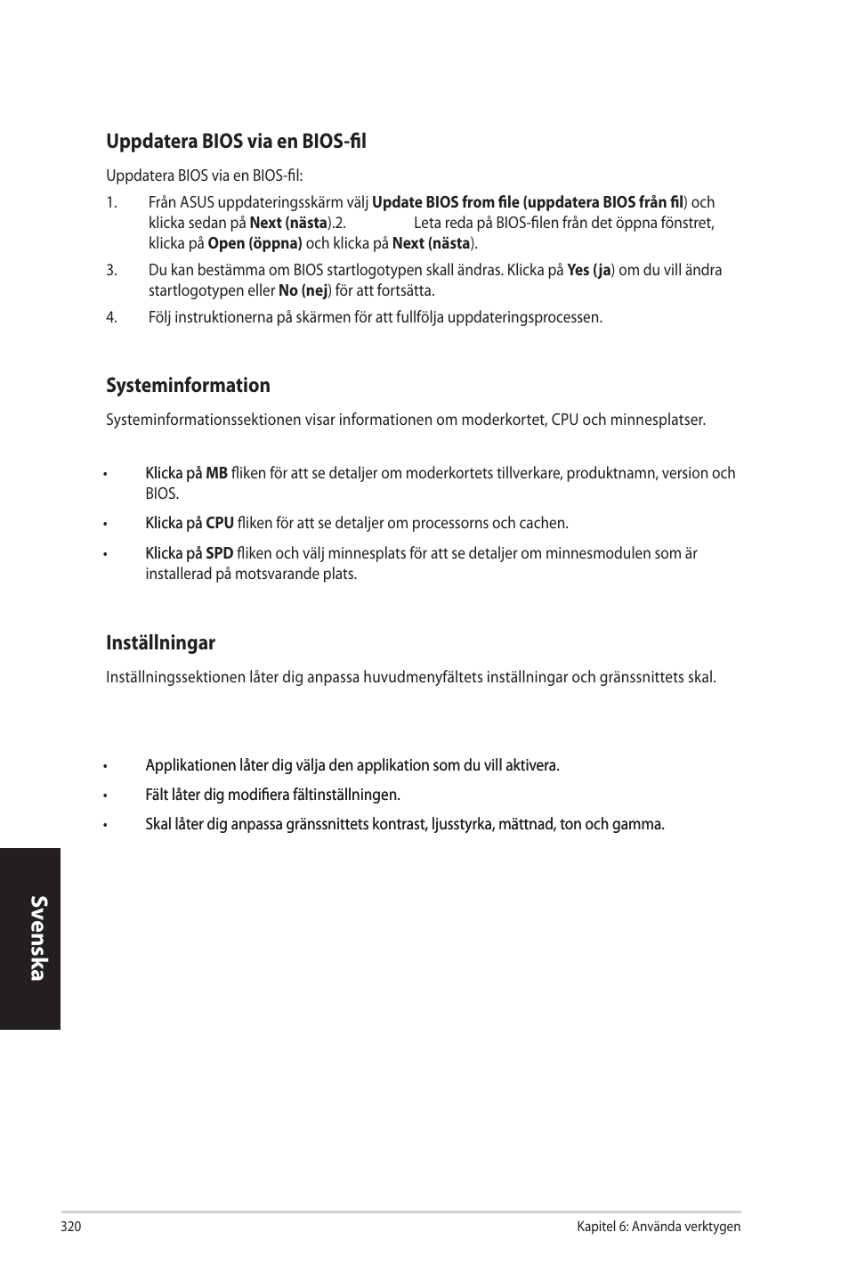 Sv ensk a sv ensk a sv ensk a sv ensk a | Asus CP3130 User Manual | Page 322 / 342