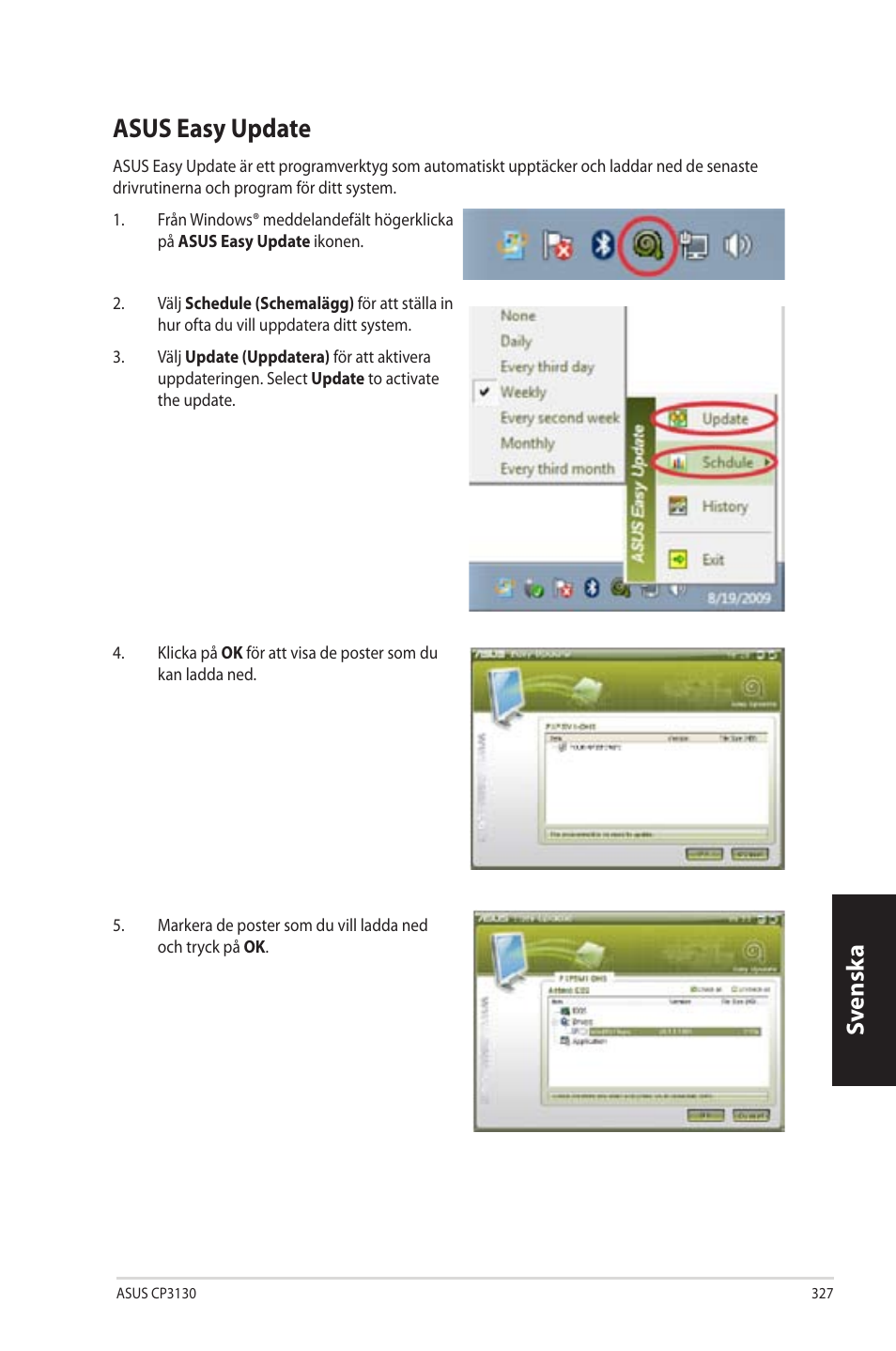 Asus easy update, Asus.easy.update, Sv ensk a sv ensk a | Asus CP3130 User Manual | Page 329 / 342