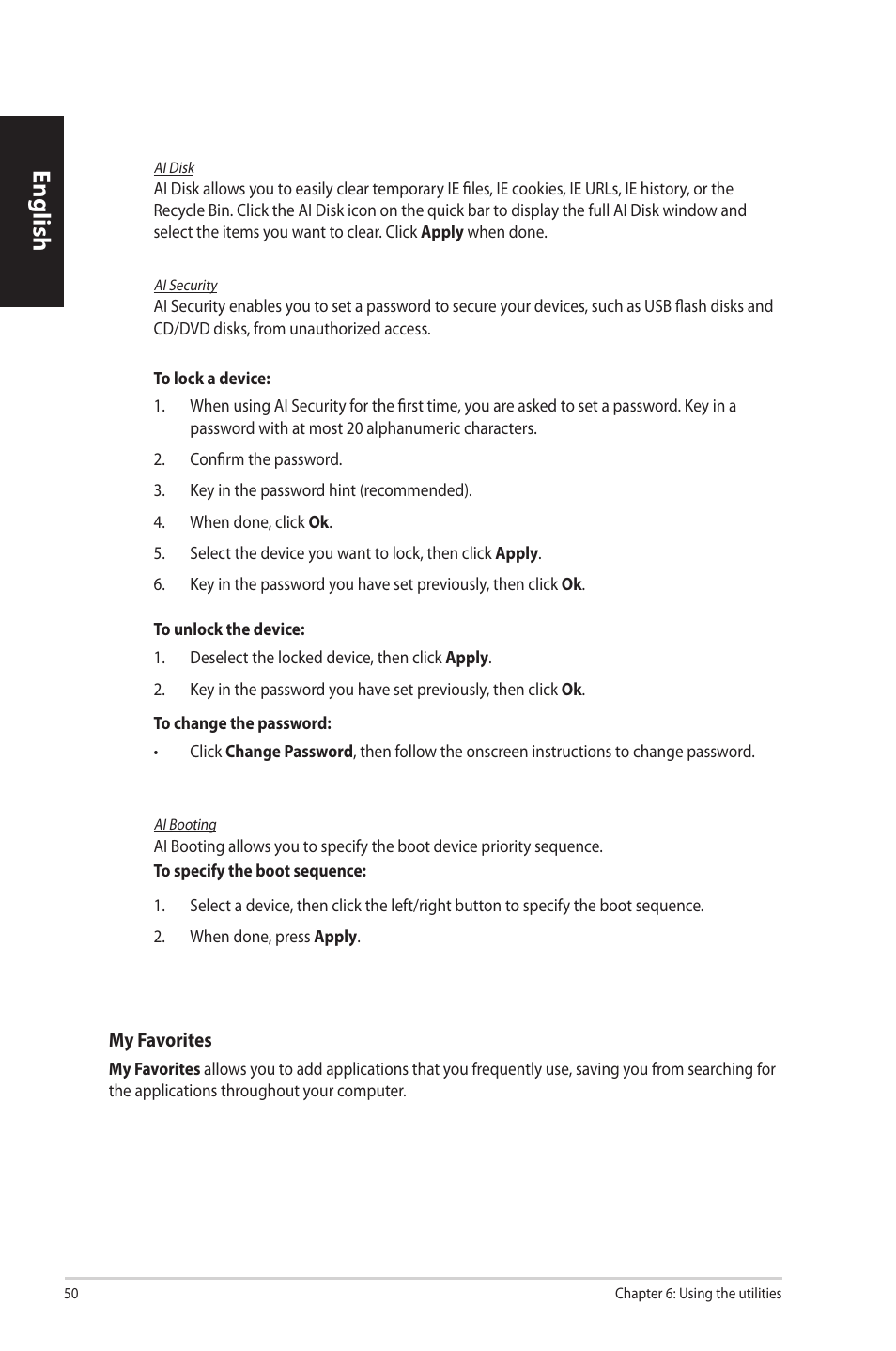 English | Asus CP3130 User Manual | Page 52 / 342