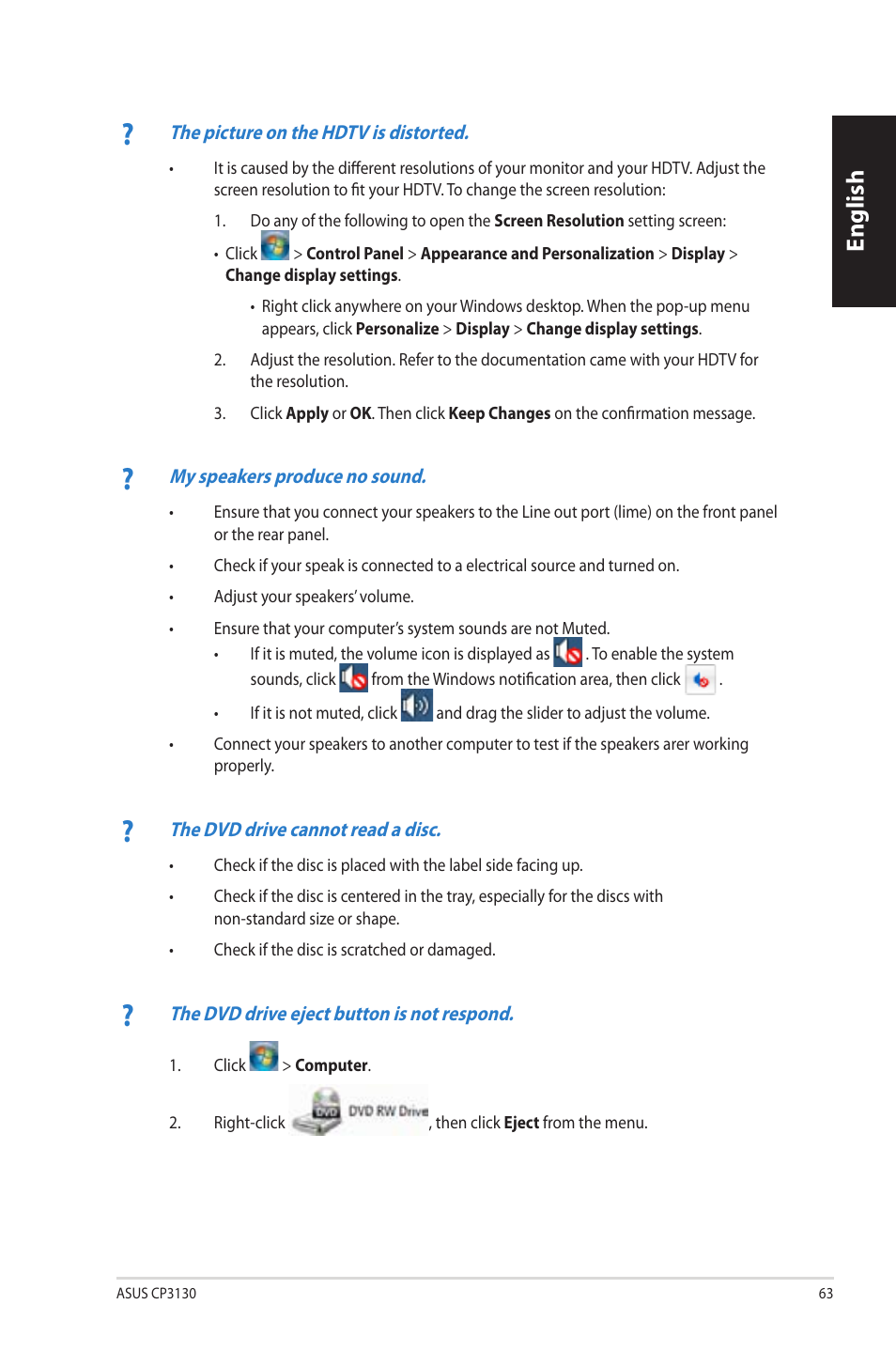 English | Asus CP3130 User Manual | Page 65 / 342