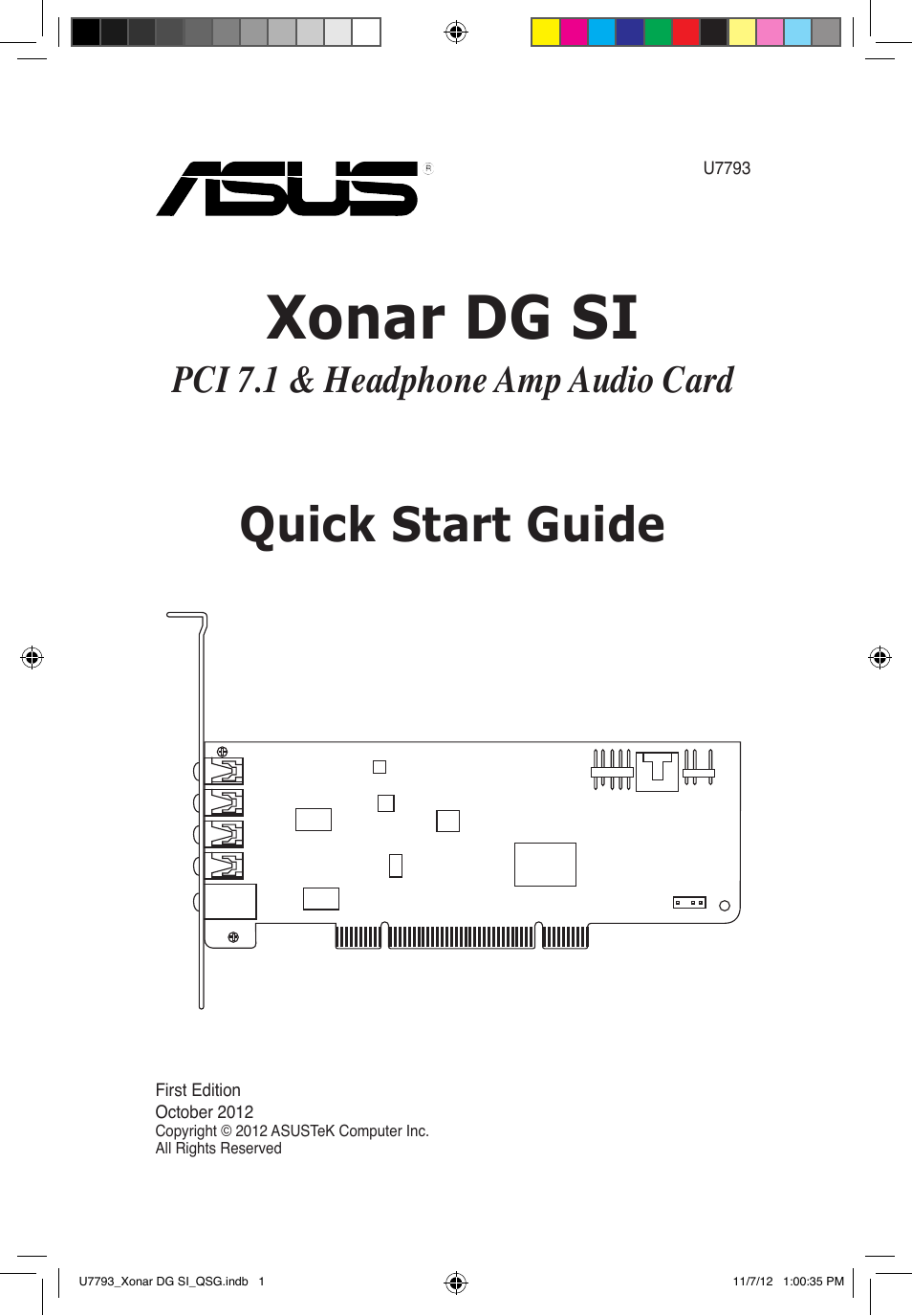 Asus Xonar DG SI User Manual | 26 pages