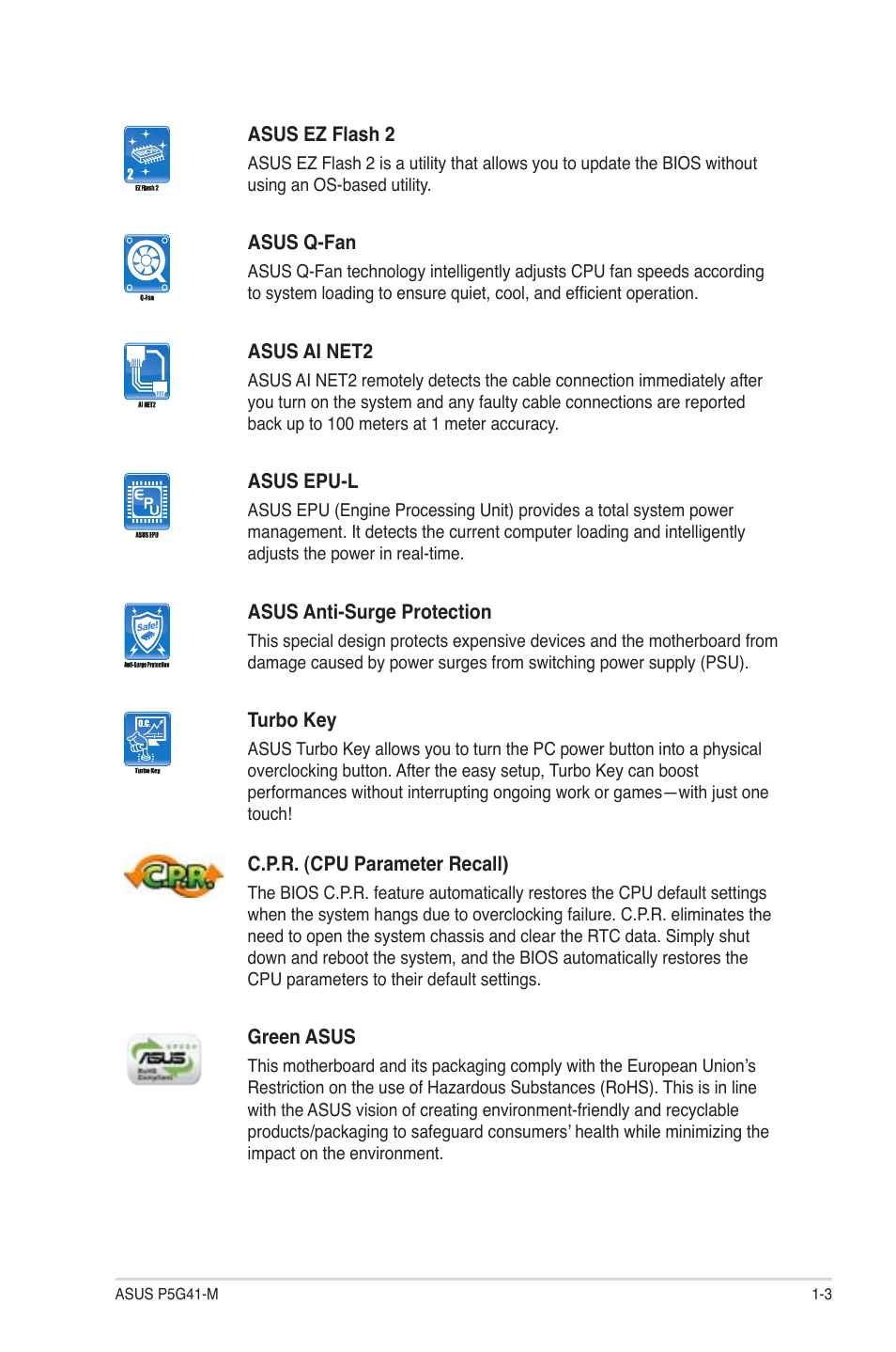 Asus P5G41-M User Manual | Page 13 / 62