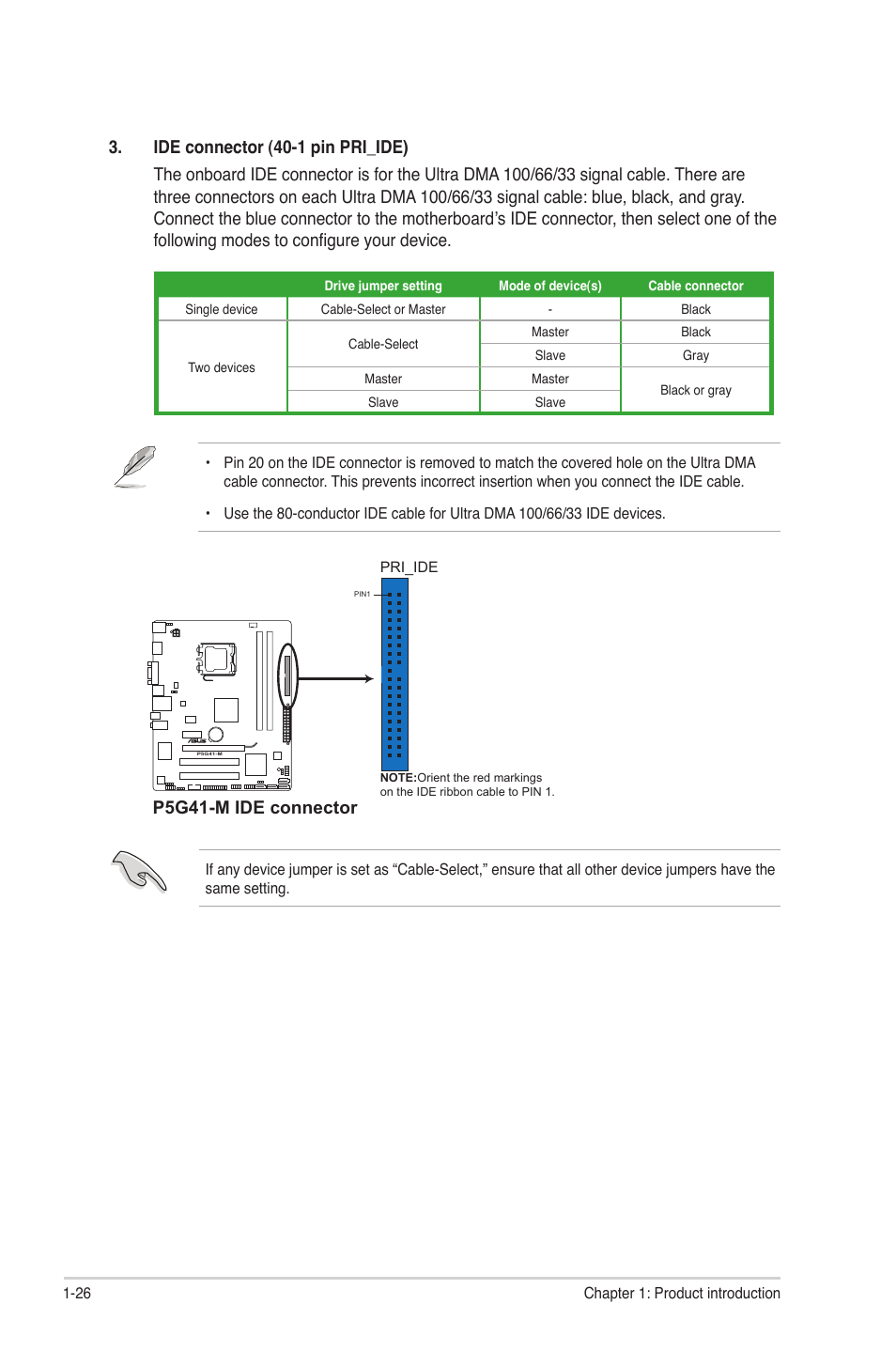 P5g41-m ide connector | Asus P5G41-M User Manual | Page 36 / 62