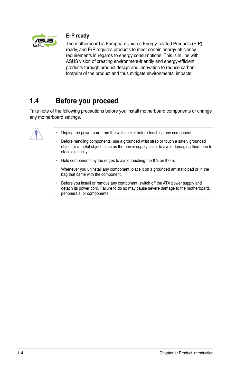 4 before you proceed, Before you proceed -4 | Asus F1A75-M User Manual | Page 16 / 70