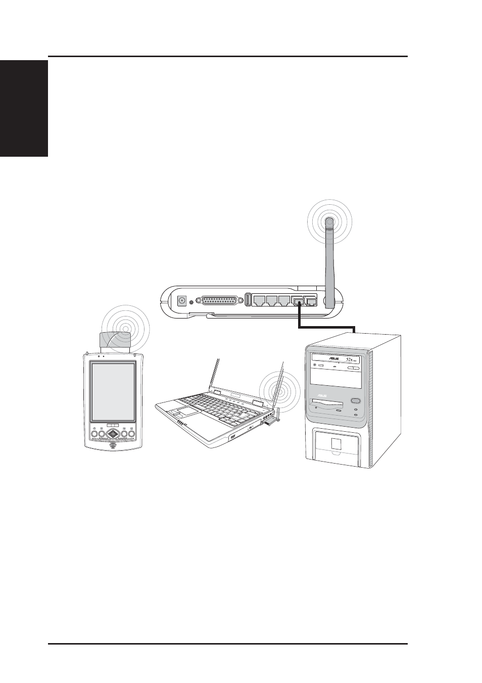 Network topology, Chapter 1 - introduction, Network backbone | Asus WL-500g Deluxe User Manual | Page 14 / 107