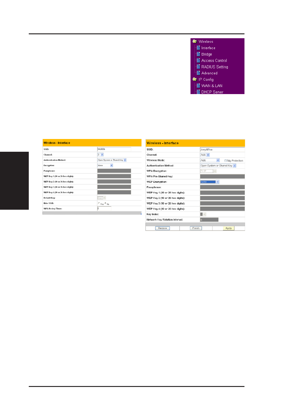 Wireless | Asus WL-500g Deluxe User Manual | Page 32 / 107