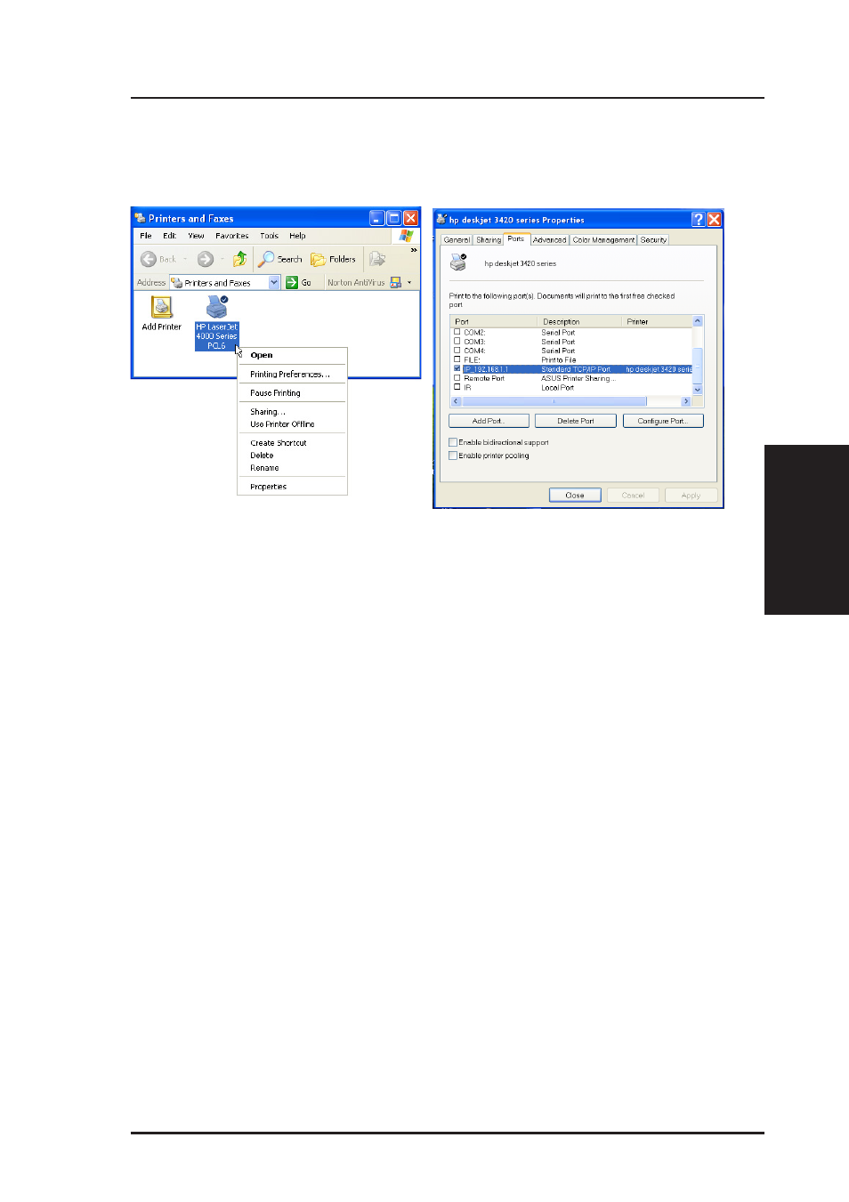 Chapter 3 - software configuration, Verifying your printer | Asus WL-500g Deluxe User Manual | Page 87 / 107