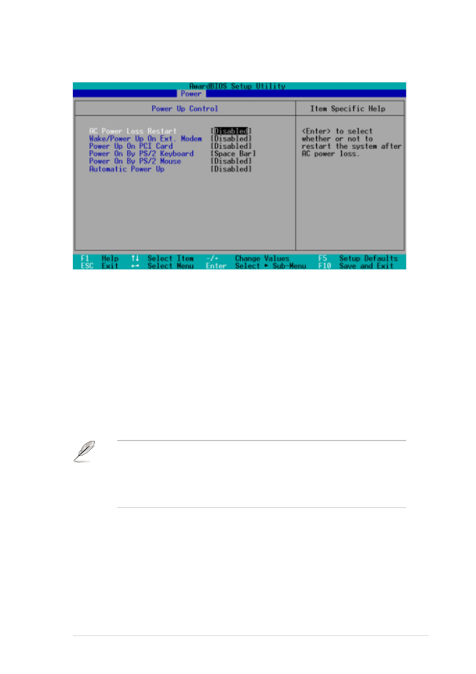 1 power up control | Asus P4PE User Manual | Page 95 / 142