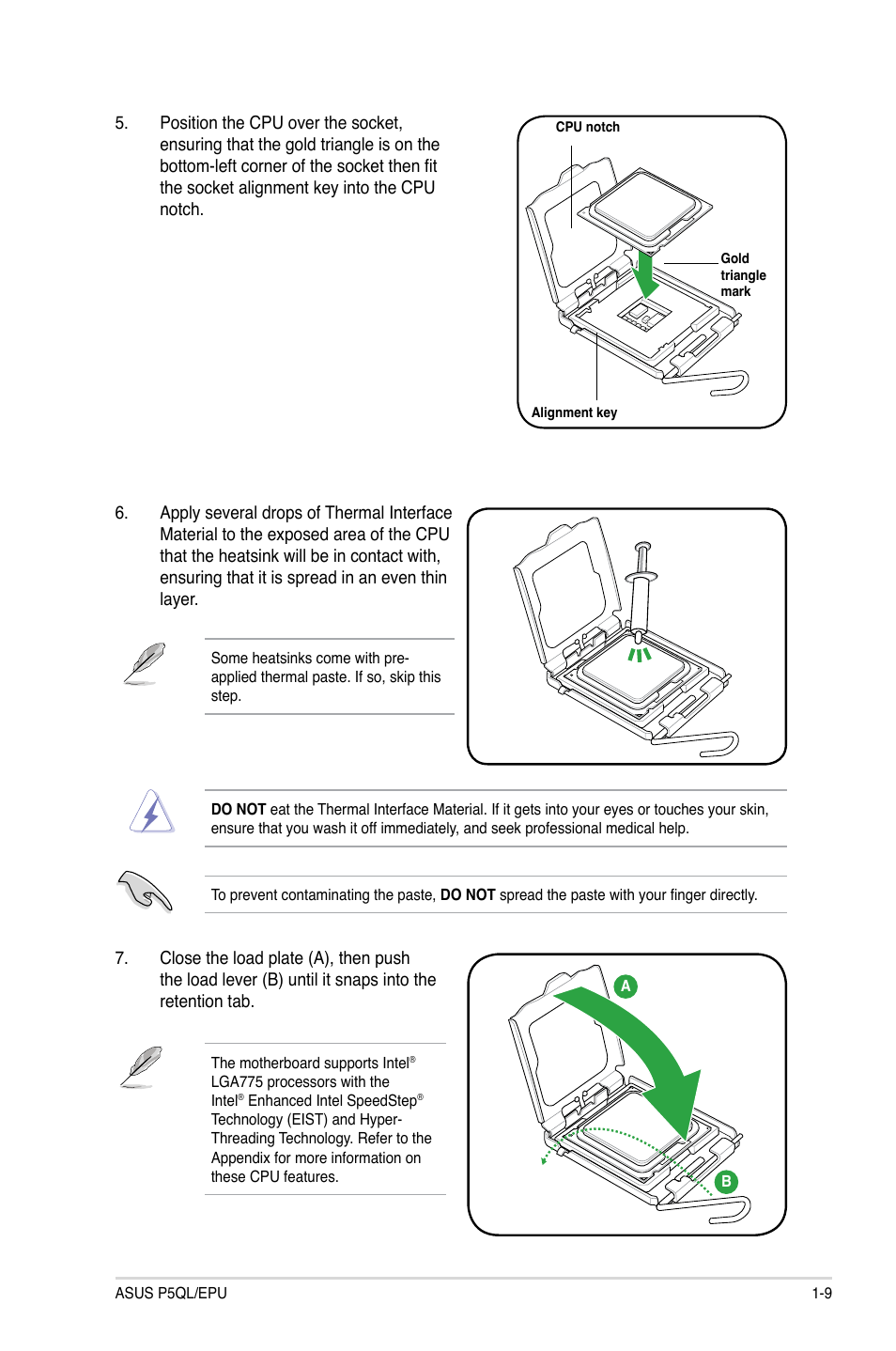 Asus P5QL/EPU User Manual | Page 19 / 64