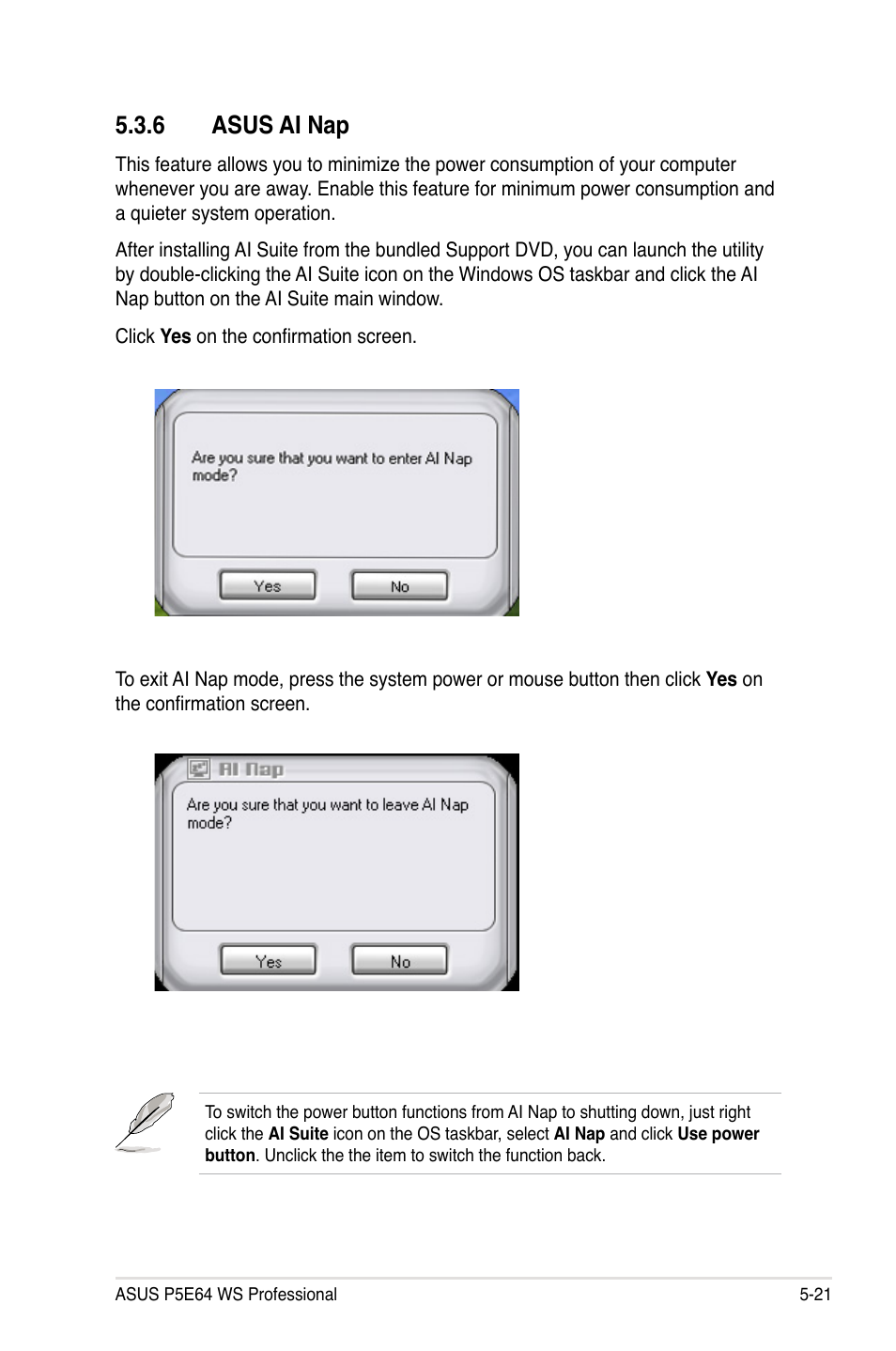 6 asus ai nap | Asus P5E64 WS Professional User Manual | Page 133 / 178