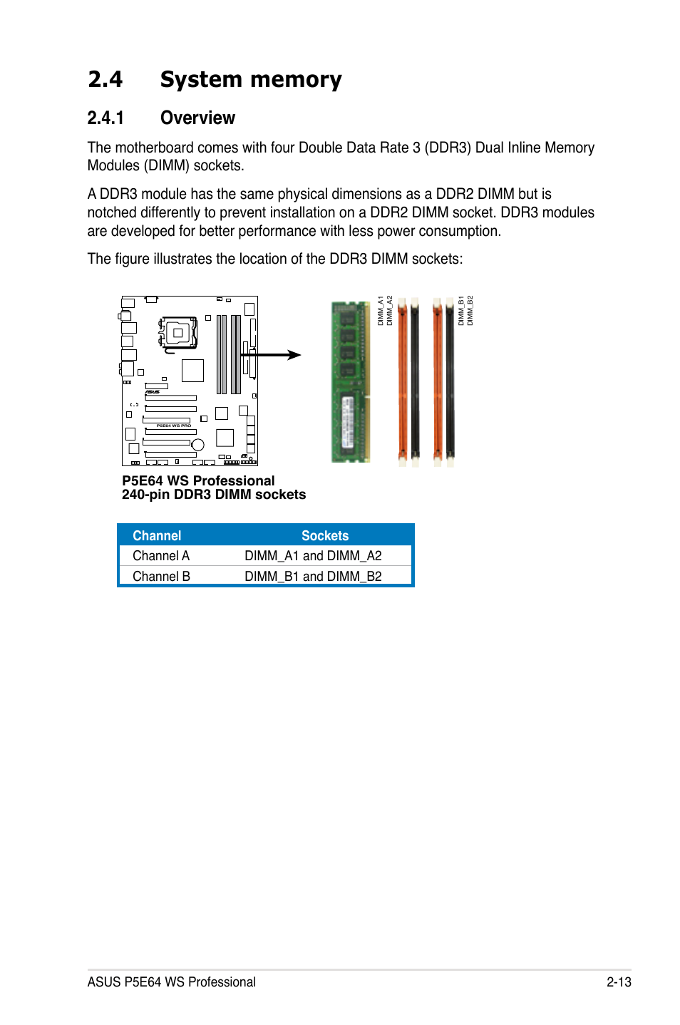 1 overview | Asus P5E64 WS Professional User Manual | Page 39 / 178