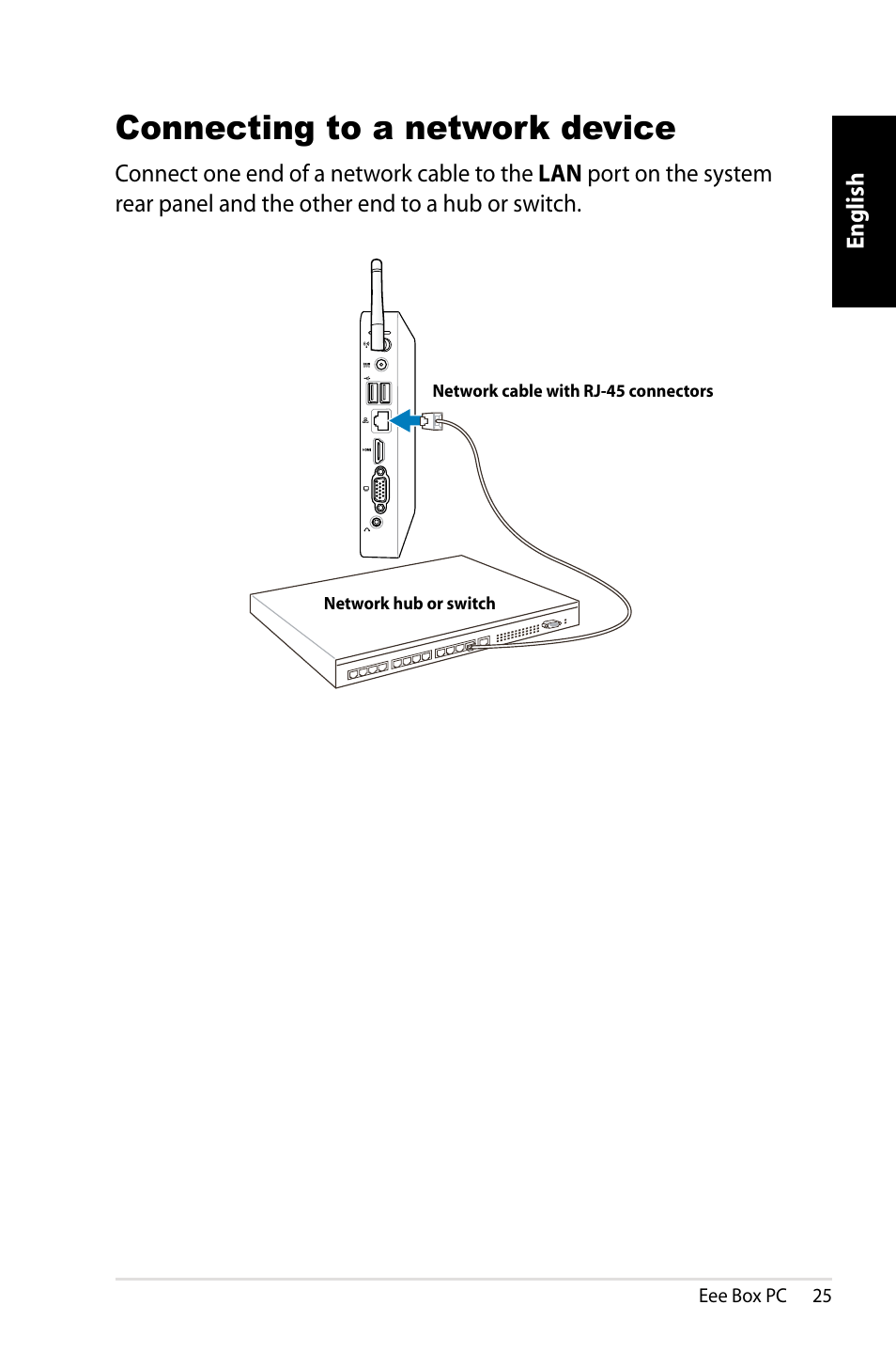 Connecting to a network device | Asus EB1012P User Manual | Page 25 / 46