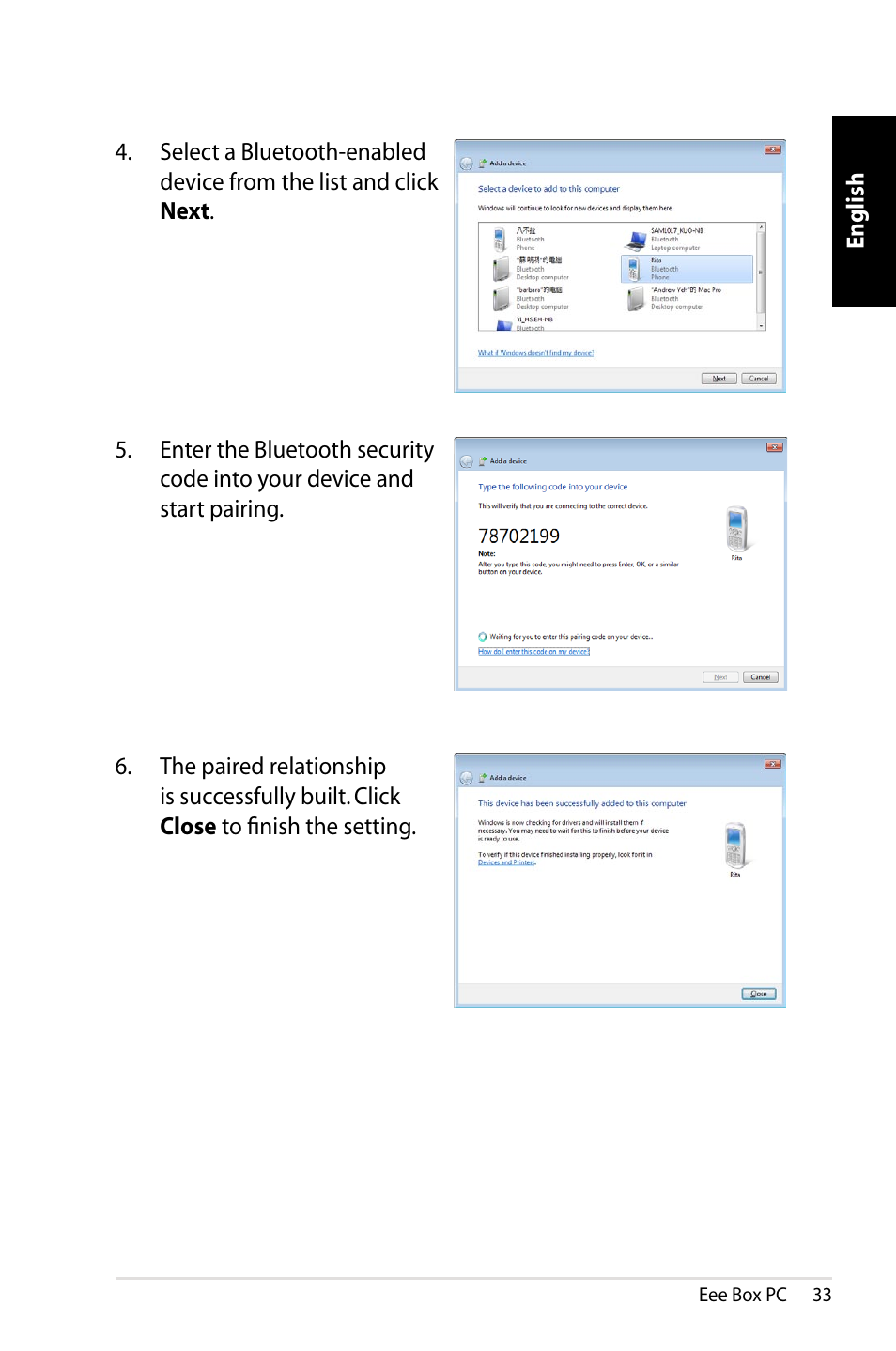 Asus EB1012P User Manual | Page 33 / 46