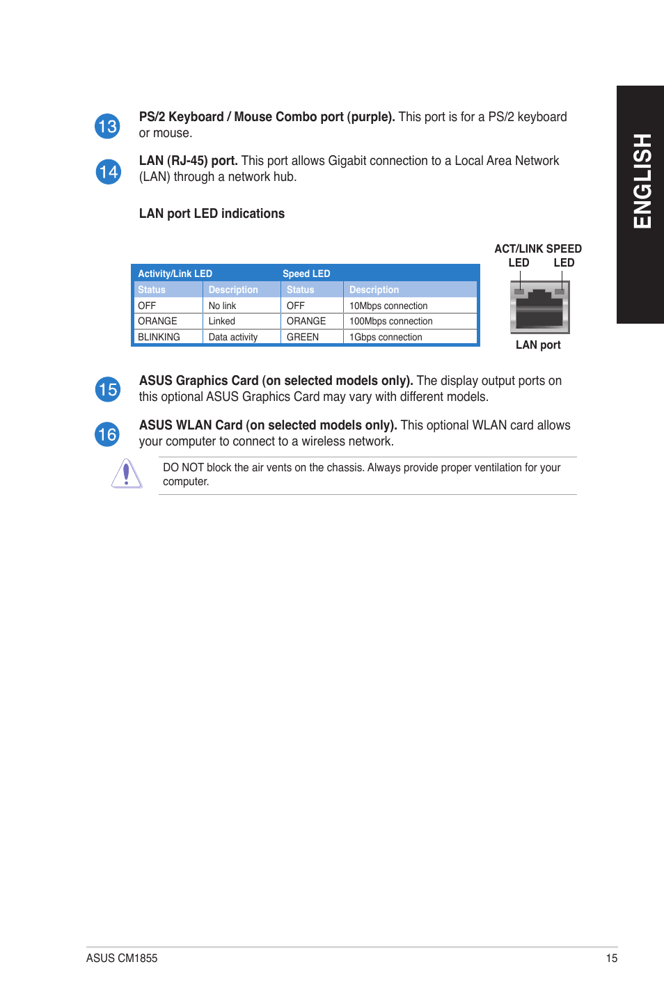 En gl is h en gl is h | Asus CM1855 User Manual | Page 15 / 70