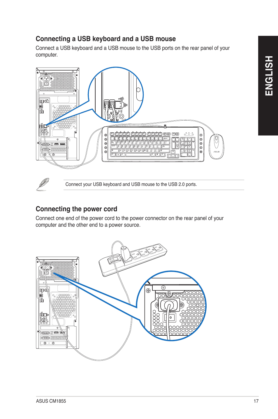 En gl is h en gl is h | Asus CM1855 User Manual | Page 17 / 70