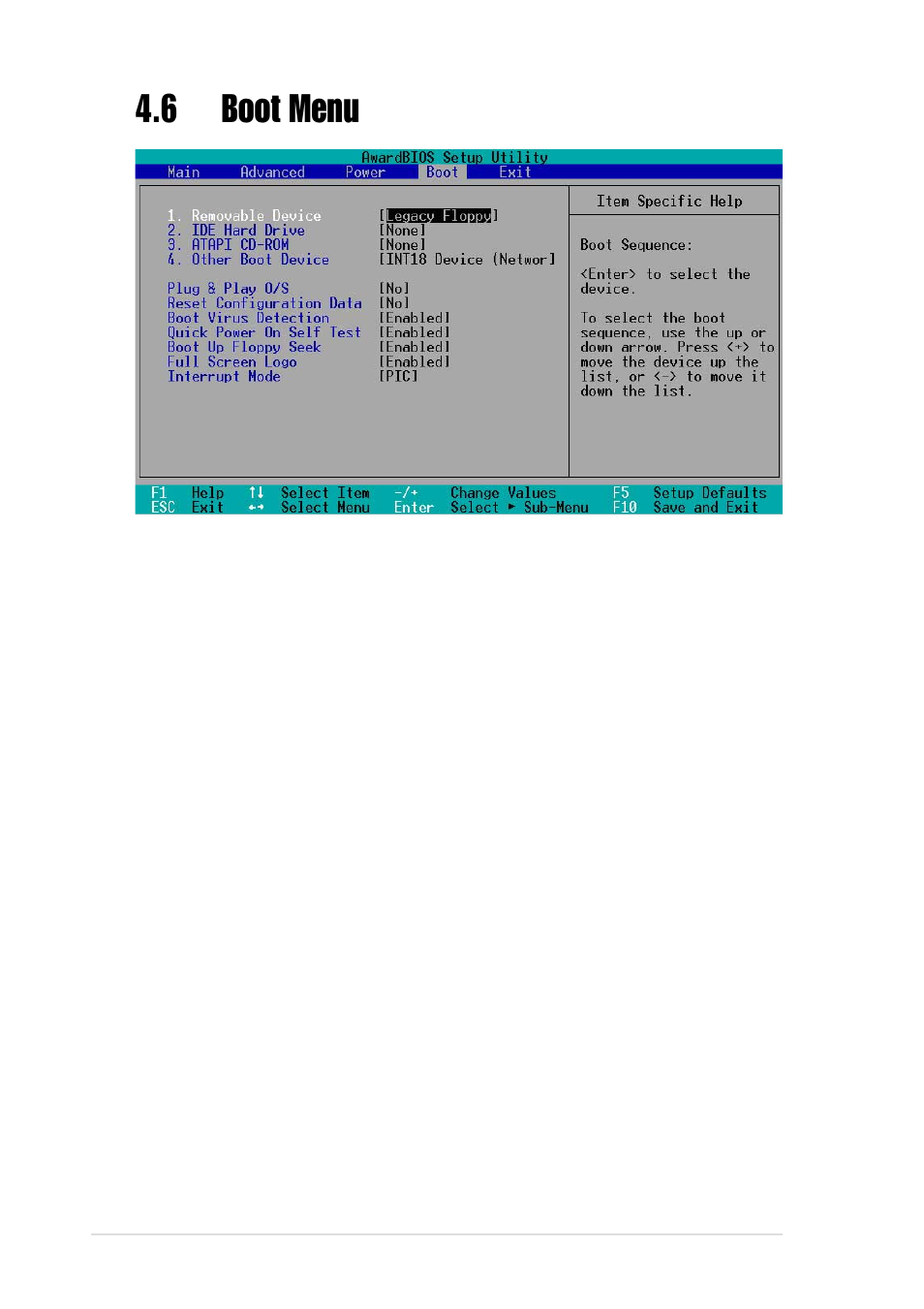 6 boot menu | Asus P4B266-E User Manual | Page 100 / 142