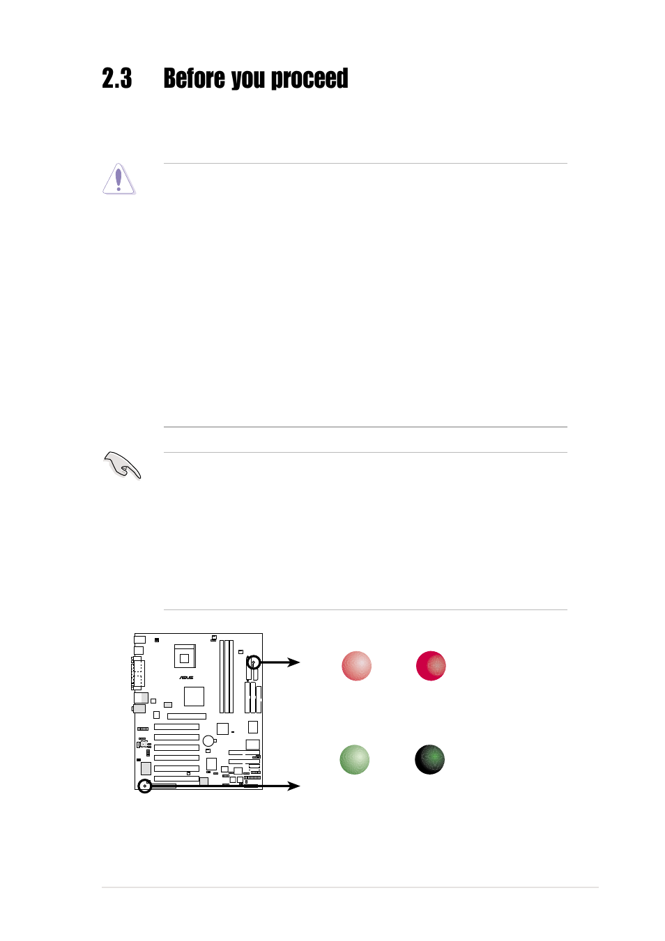 3 before you proceed | Asus P4B266-E User Manual | Page 27 / 142