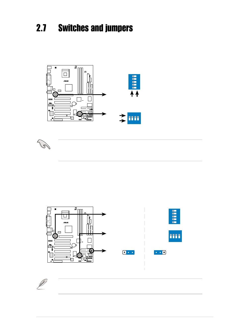 7 switches and jumpers | Asus P4B266-E User Manual | Page 41 / 142