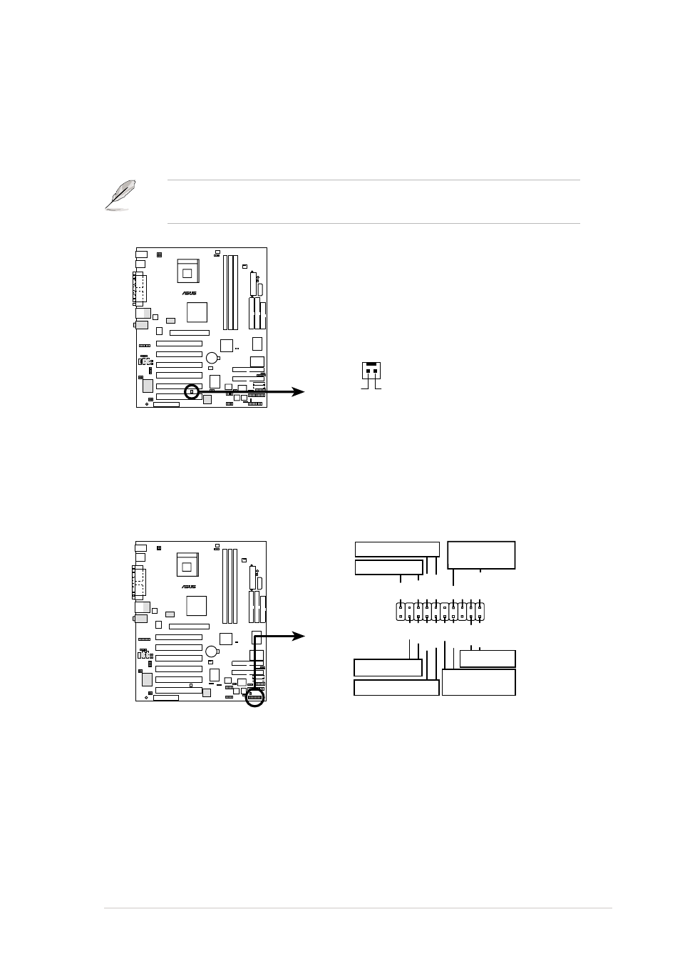 P4b266-e system panel connectors, P4b266-e wake-on-ring connector wor | Asus P4B266-E User Manual | Page 61 / 142