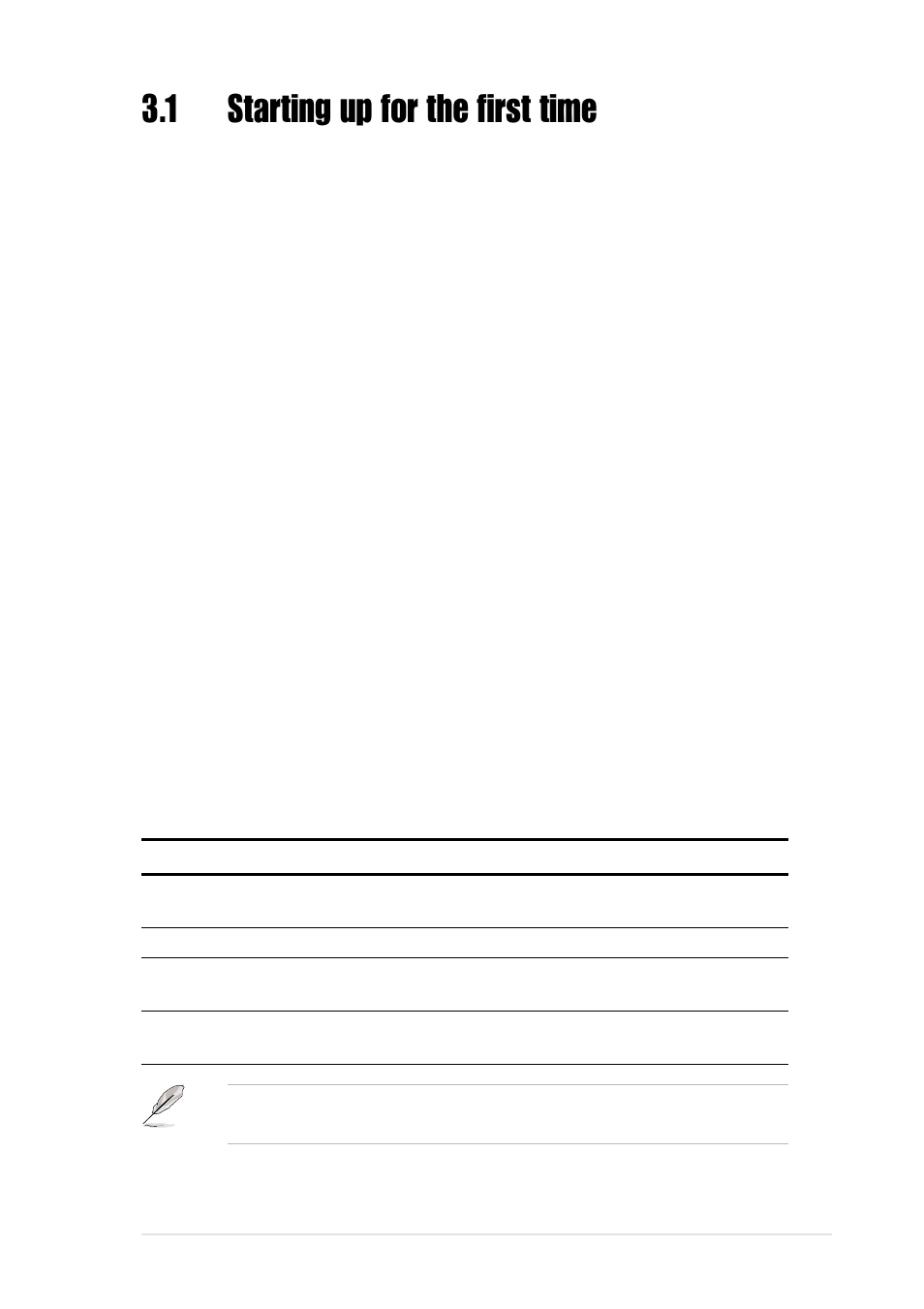 1 starting up for the first time | Asus P4B266-E User Manual | Page 65 / 142