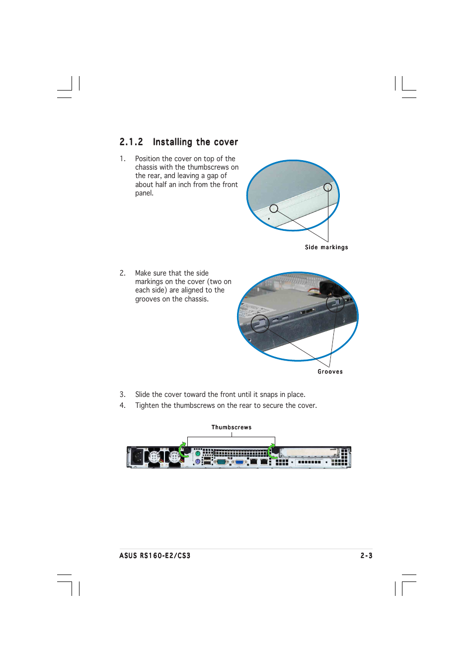 Asus RS160-E2 User Manual | Page 21 / 132