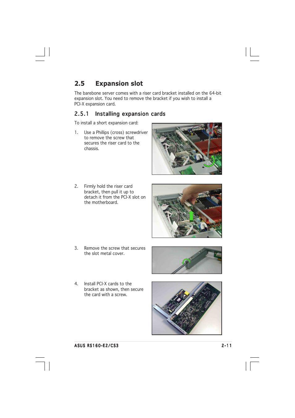 5 expansion slot | Asus RS160-E2 User Manual | Page 29 / 132