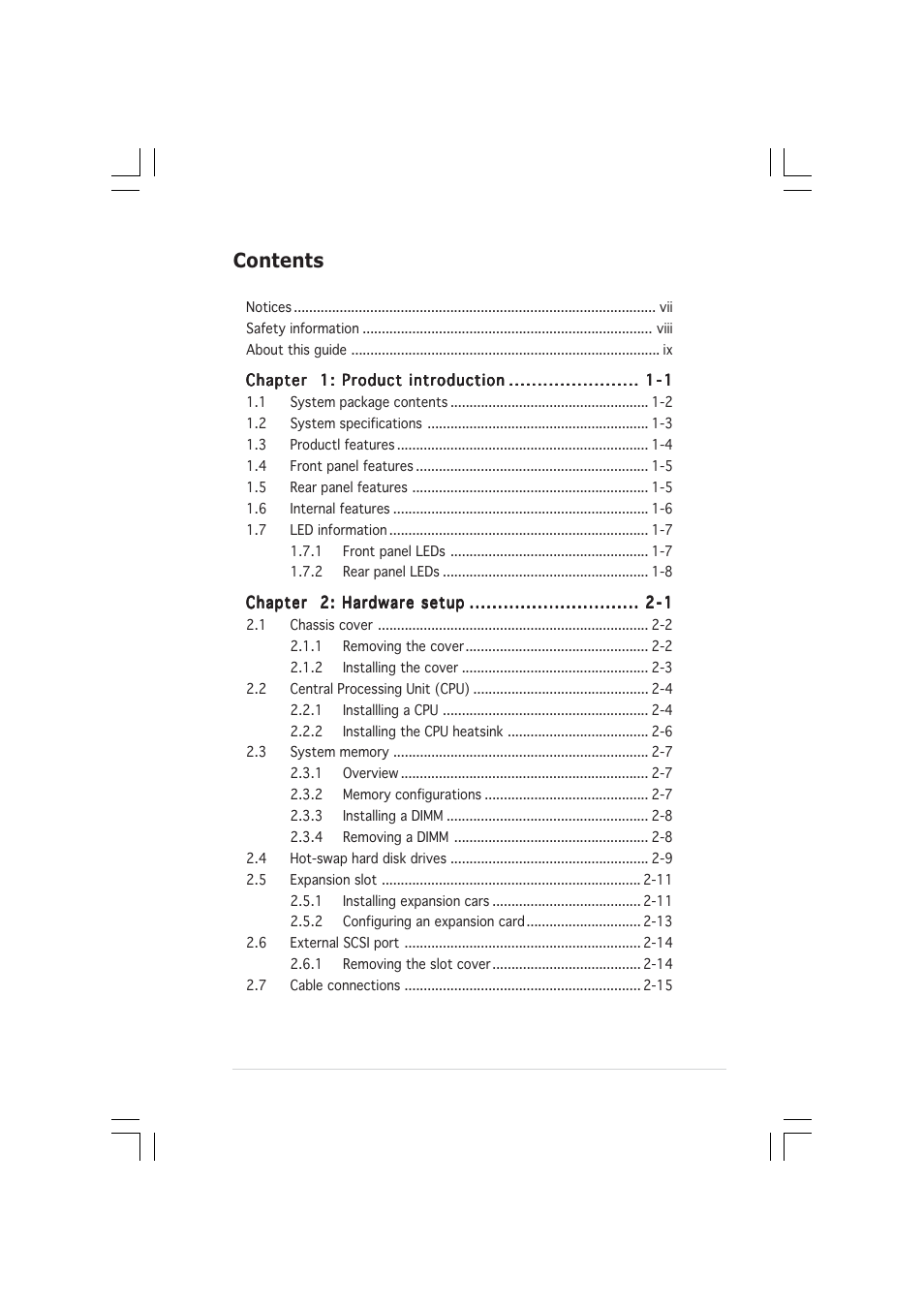 Asus RS160-E2 User Manual | Page 3 / 132