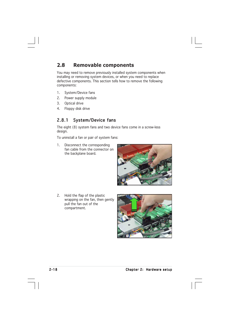 8 removable components | Asus RS160-E2 User Manual | Page 36 / 132