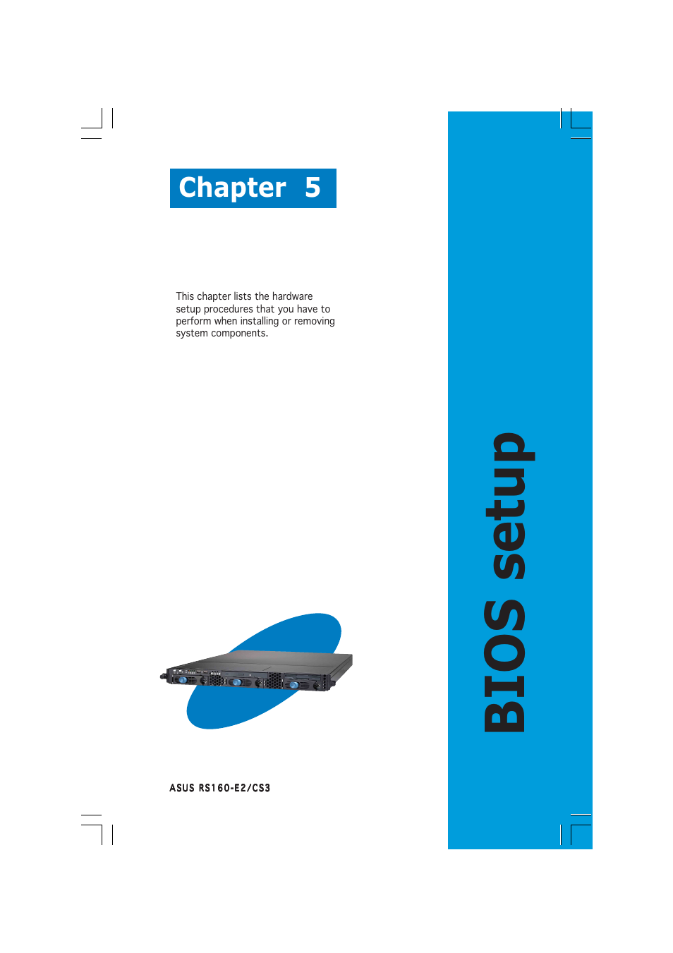 Bios setup, Chapter 5 | Asus RS160-E2 User Manual | Page 61 / 132