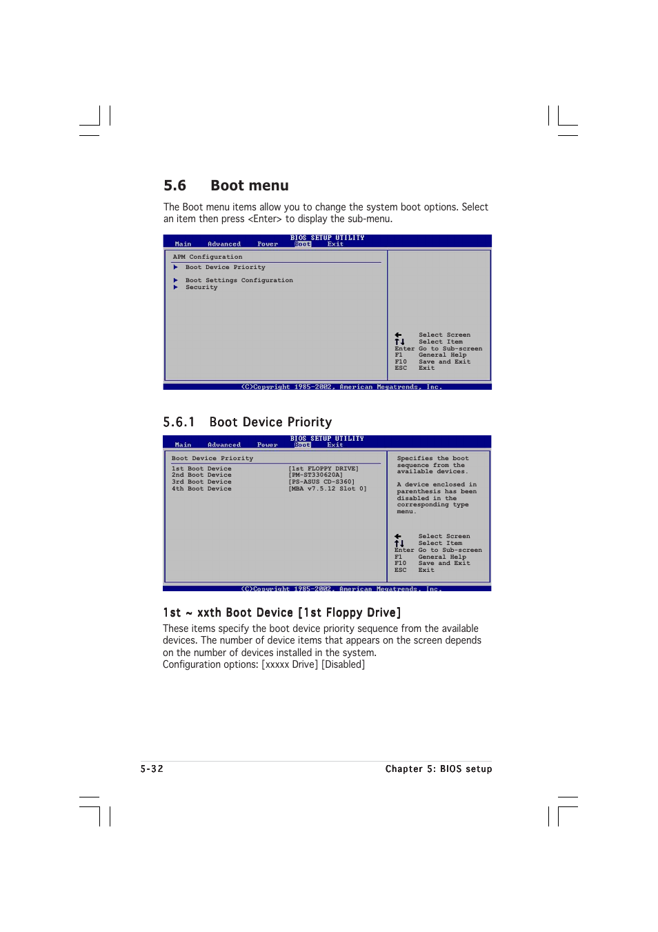 6 boot menu | Asus RS160-E2 User Manual | Page 92 / 132