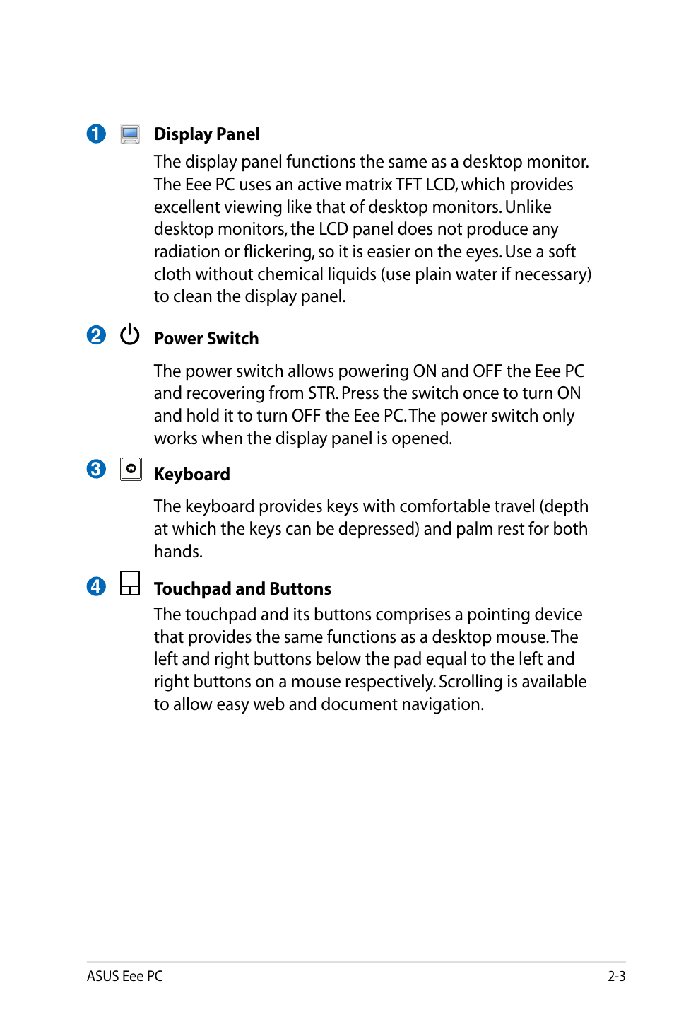 Asus Eee PC 701SDX/Linux User Manual | Page 15 / 78