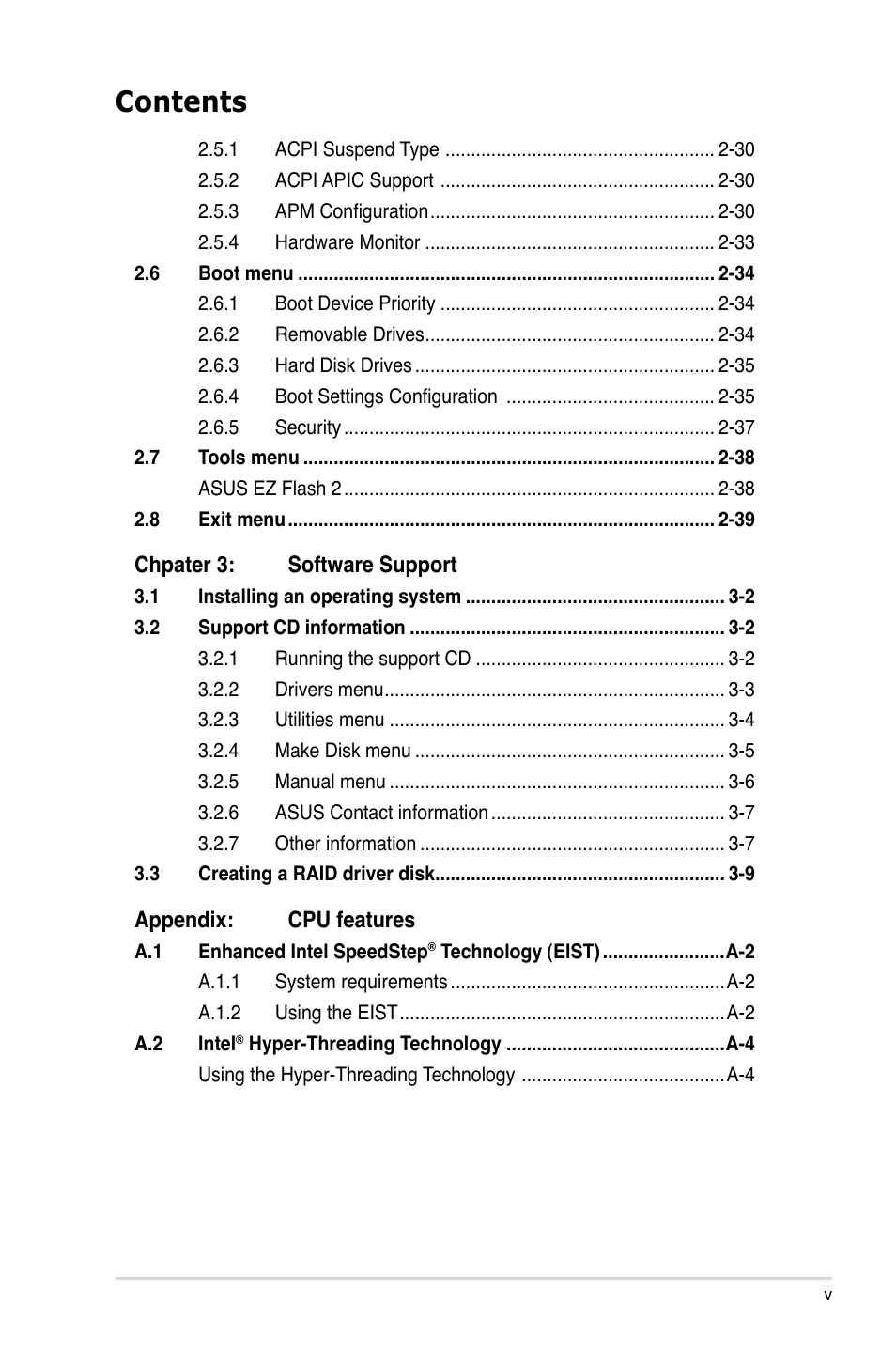 Asus P5N-EM HDMI User Manual | Page 5 / 102