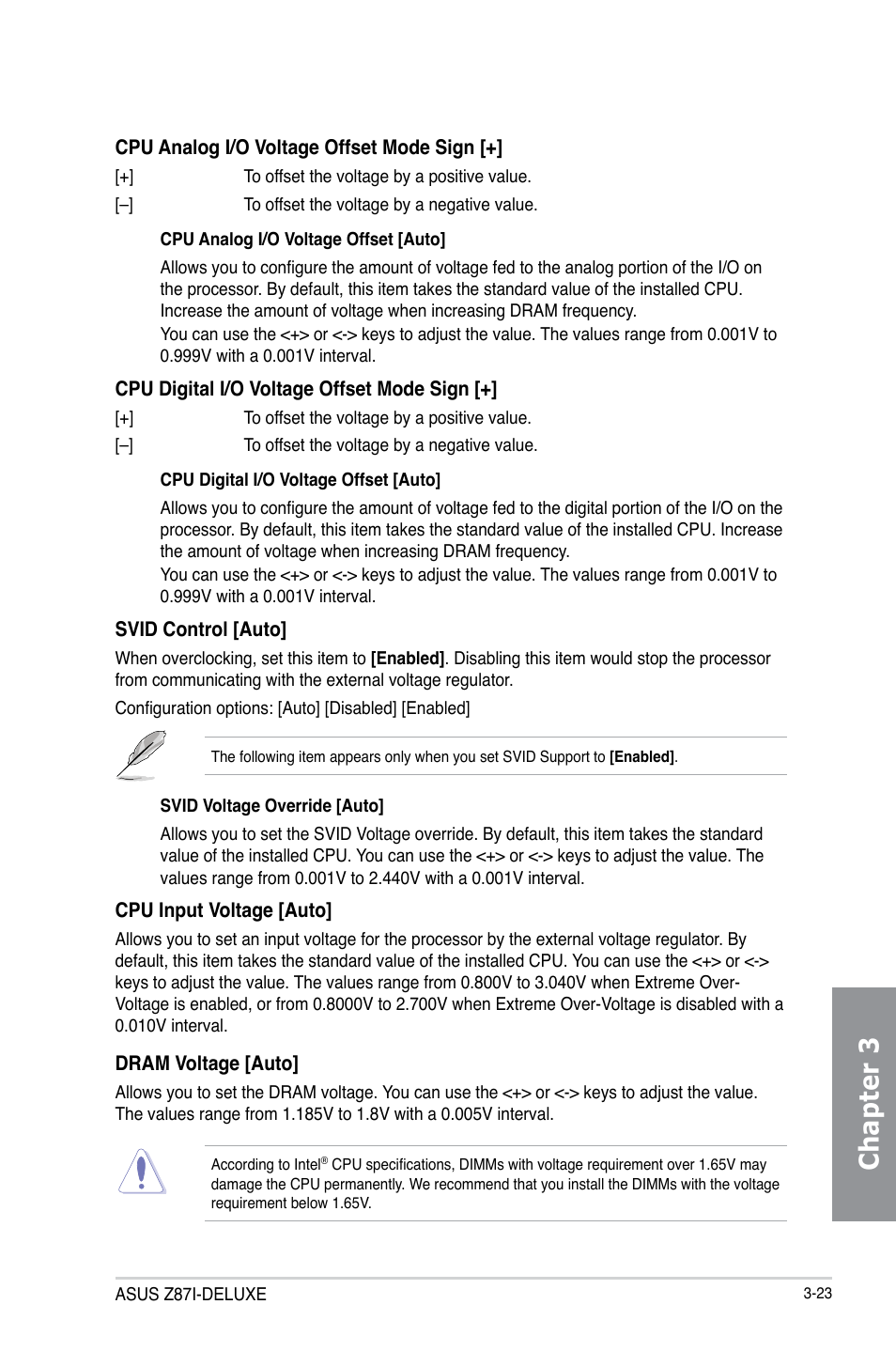 Chapter 3 | Asus Z87I-DELUXE User Manual | Page 85 / 146