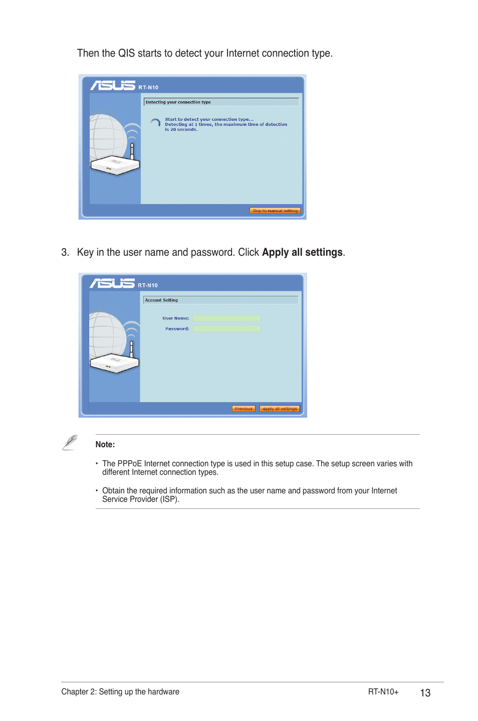 Asus RT-N10 Plus (VER.C1) User Manual | Page 13 / 53