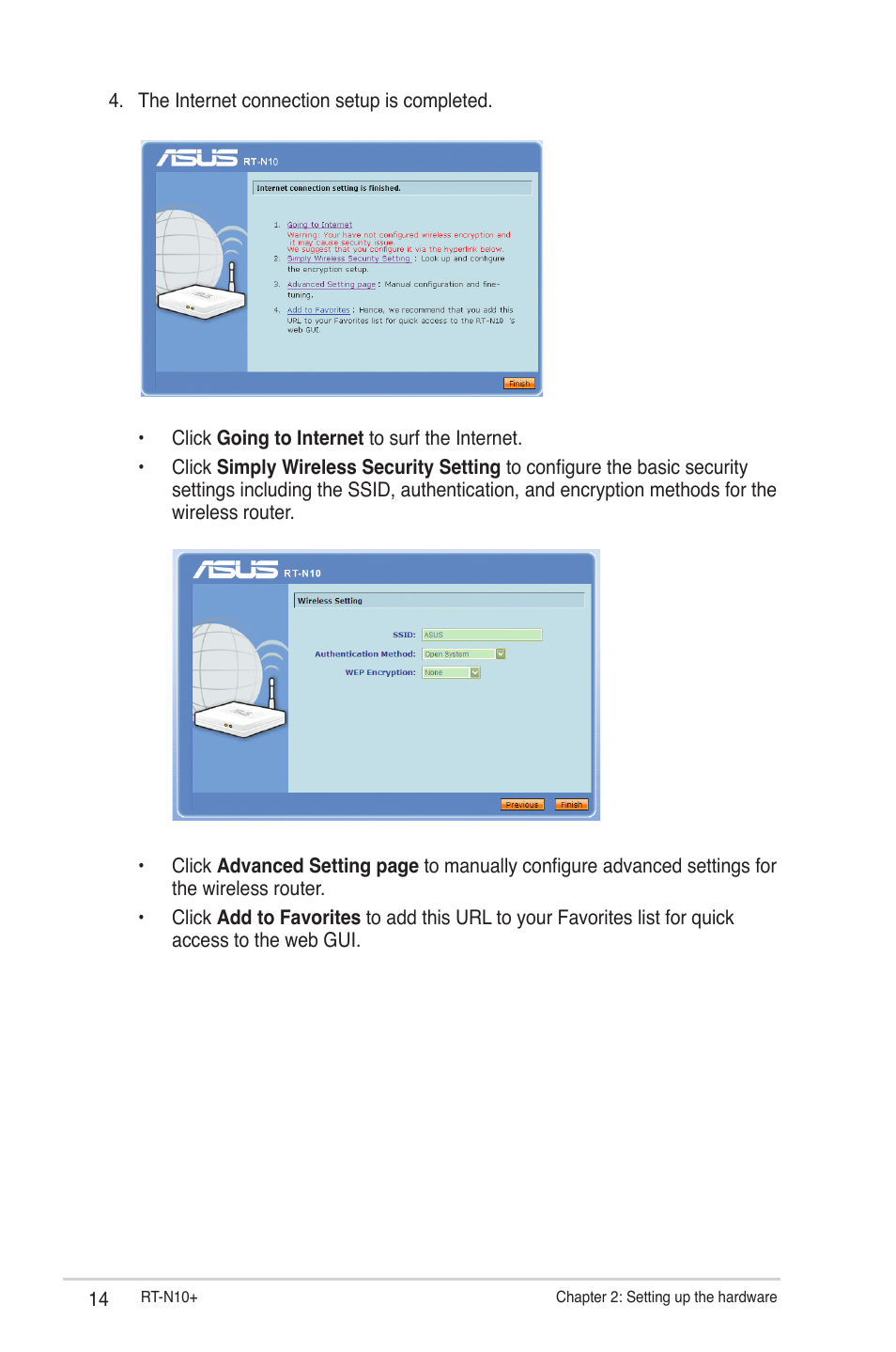 Asus RT-N10 Plus (VER.C1) User Manual | Page 14 / 53