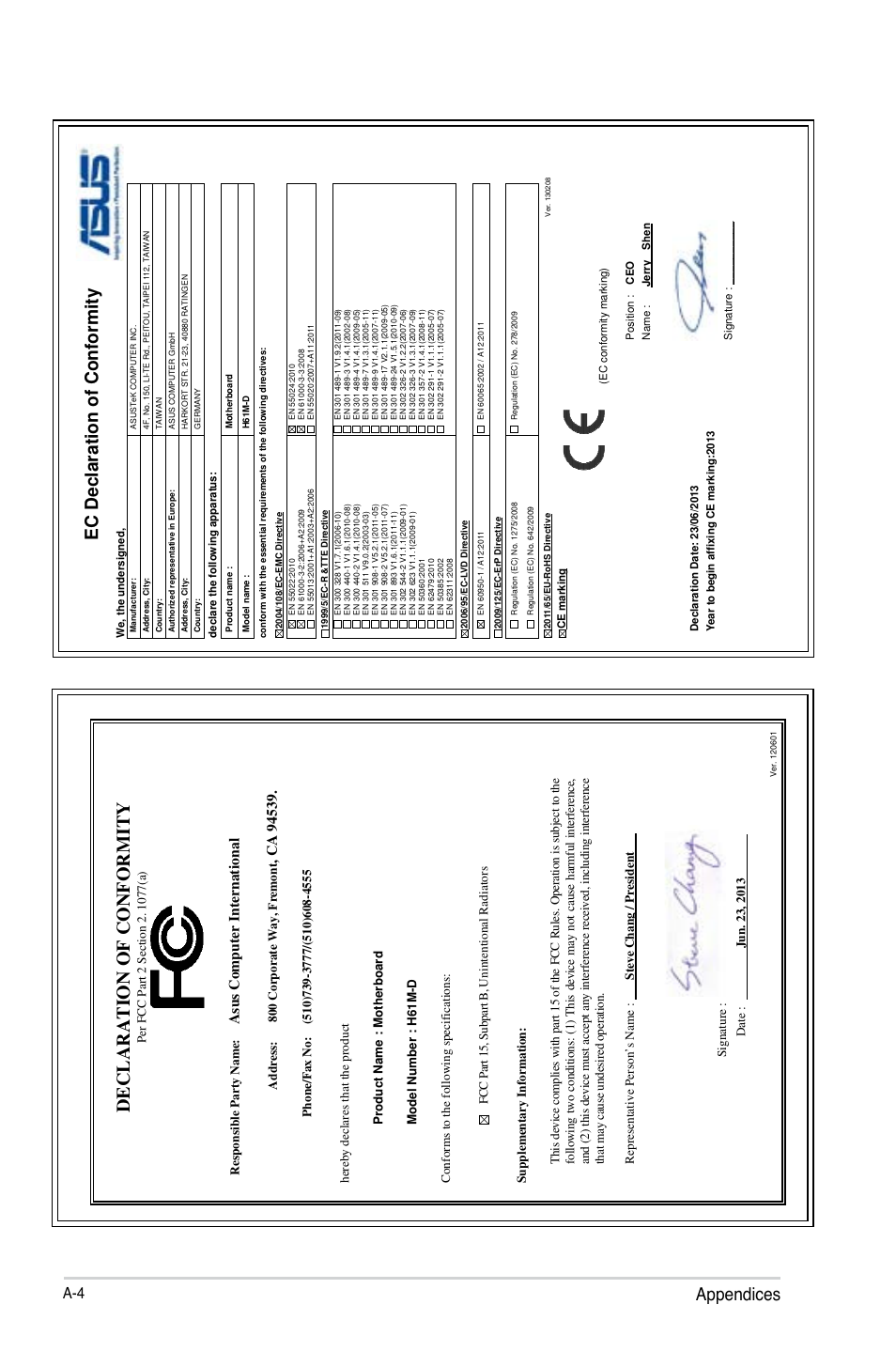 Appendices | Asus H61M-D User Manual | Page 42 / 42