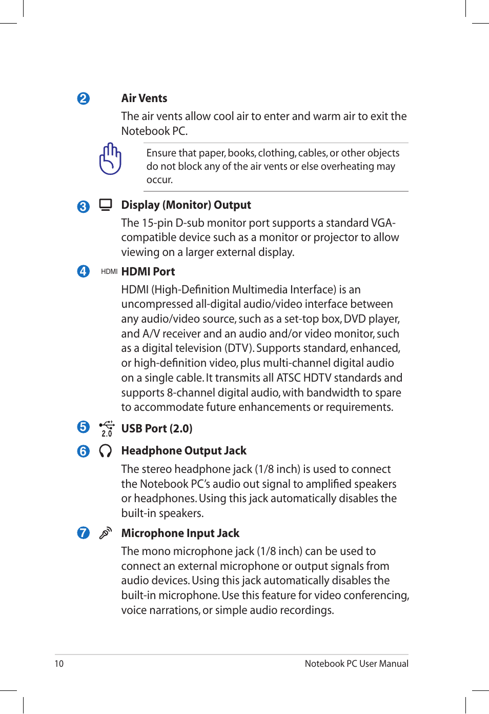 Asus U30Jc User Manual | Page 10 / 26