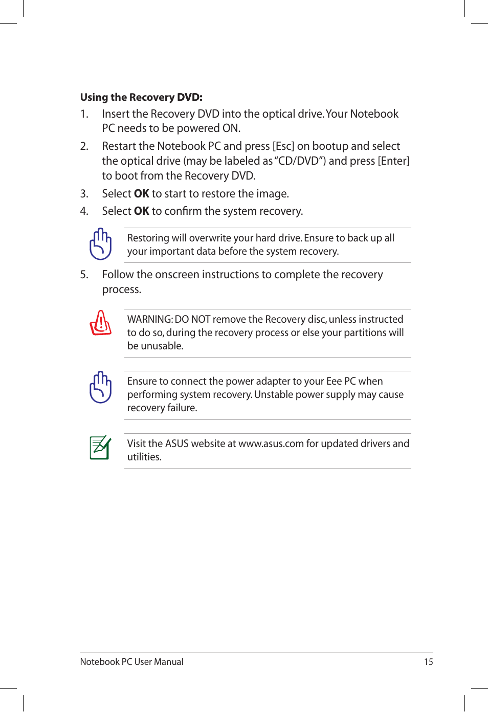 Asus U30Jc User Manual | Page 15 / 26