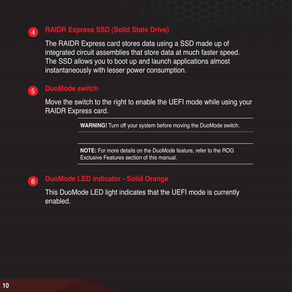 Asus RAIDR Express PCIe SSD User Manual | Page 10 / 24
